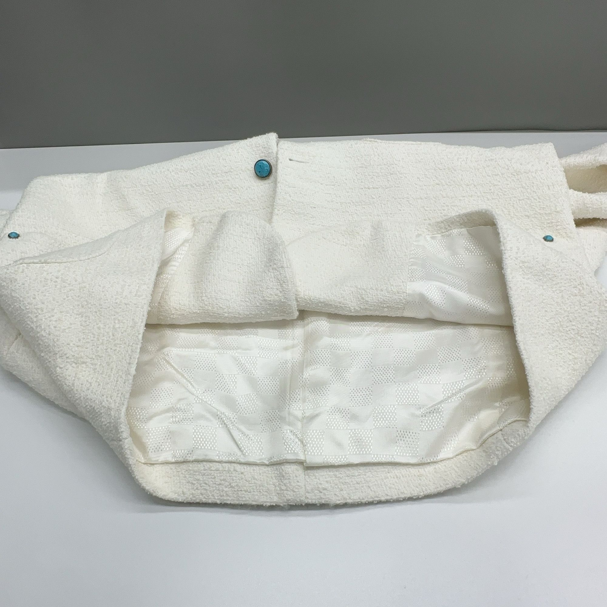 Louis Vuitton Louis Vuitton White Tweed Jacket Size M Size US M / EU 48-50 / 2 - 8 Thumbnail
