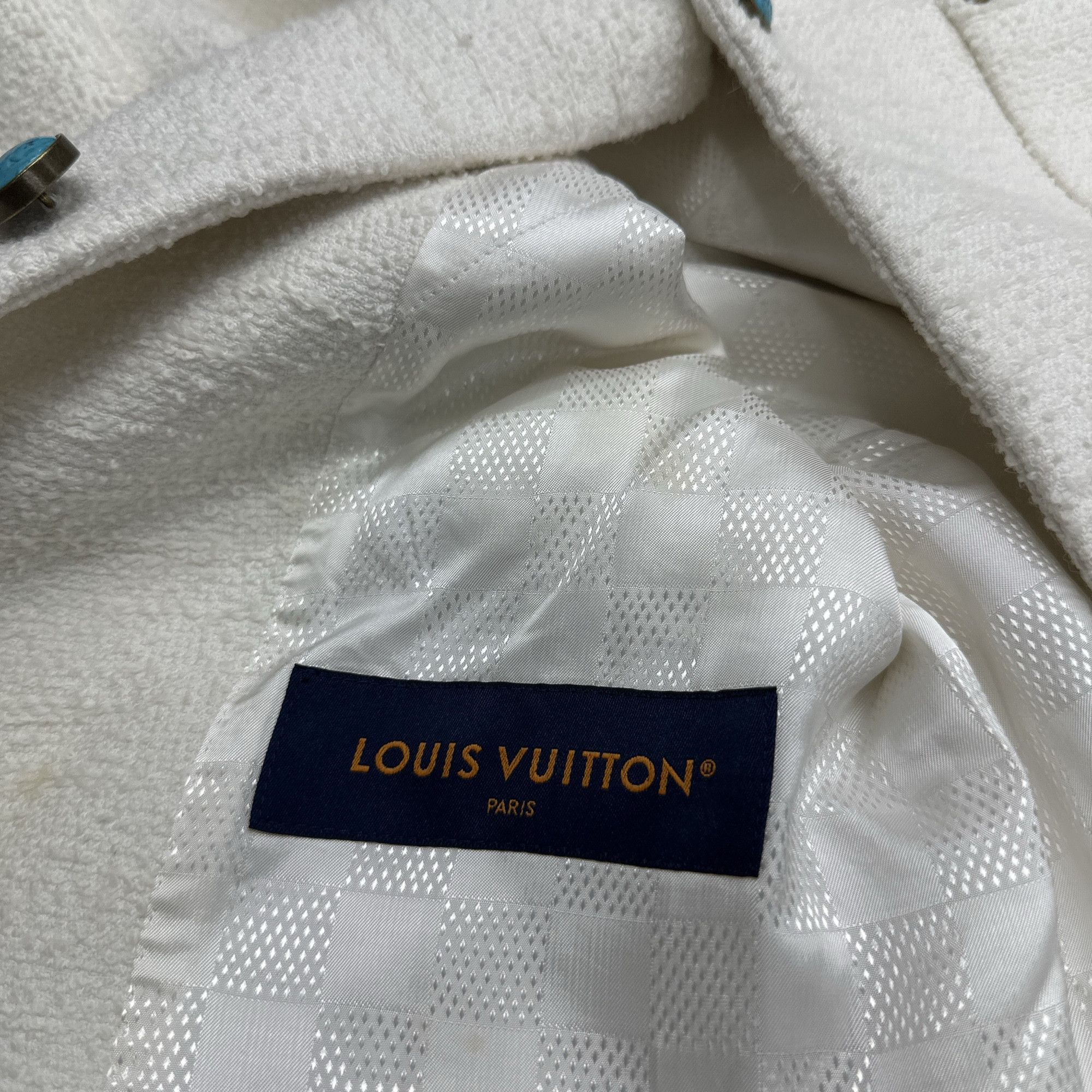 Louis Vuitton Louis Vuitton White Tweed Jacket Size M Size US M / EU 48-50 / 2 - 3 Thumbnail
