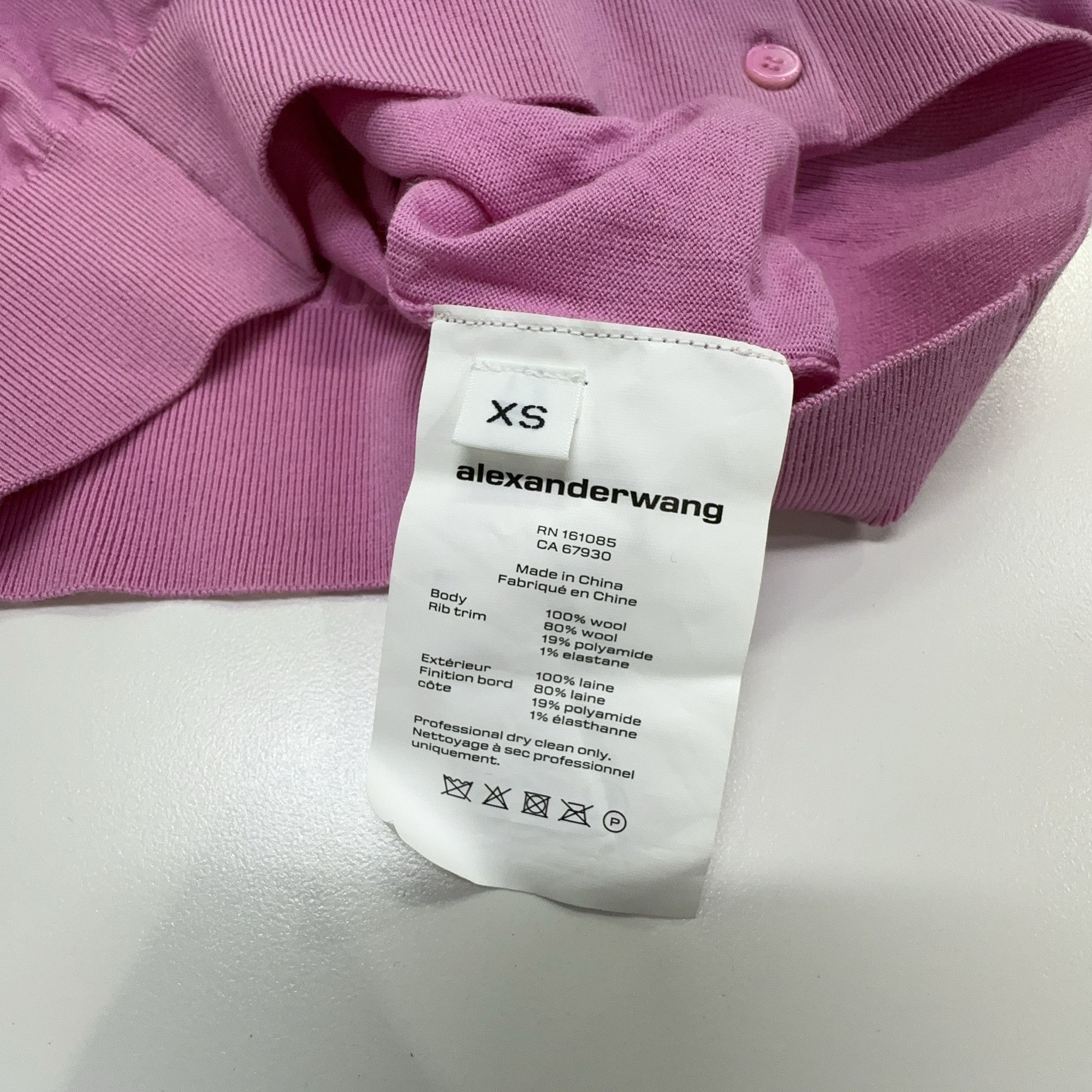 Alexander Wang Alexander Wang Logo Cardigan Pink Size XS Size XS / US 0-2 / IT 36-38 - 3 Thumbnail