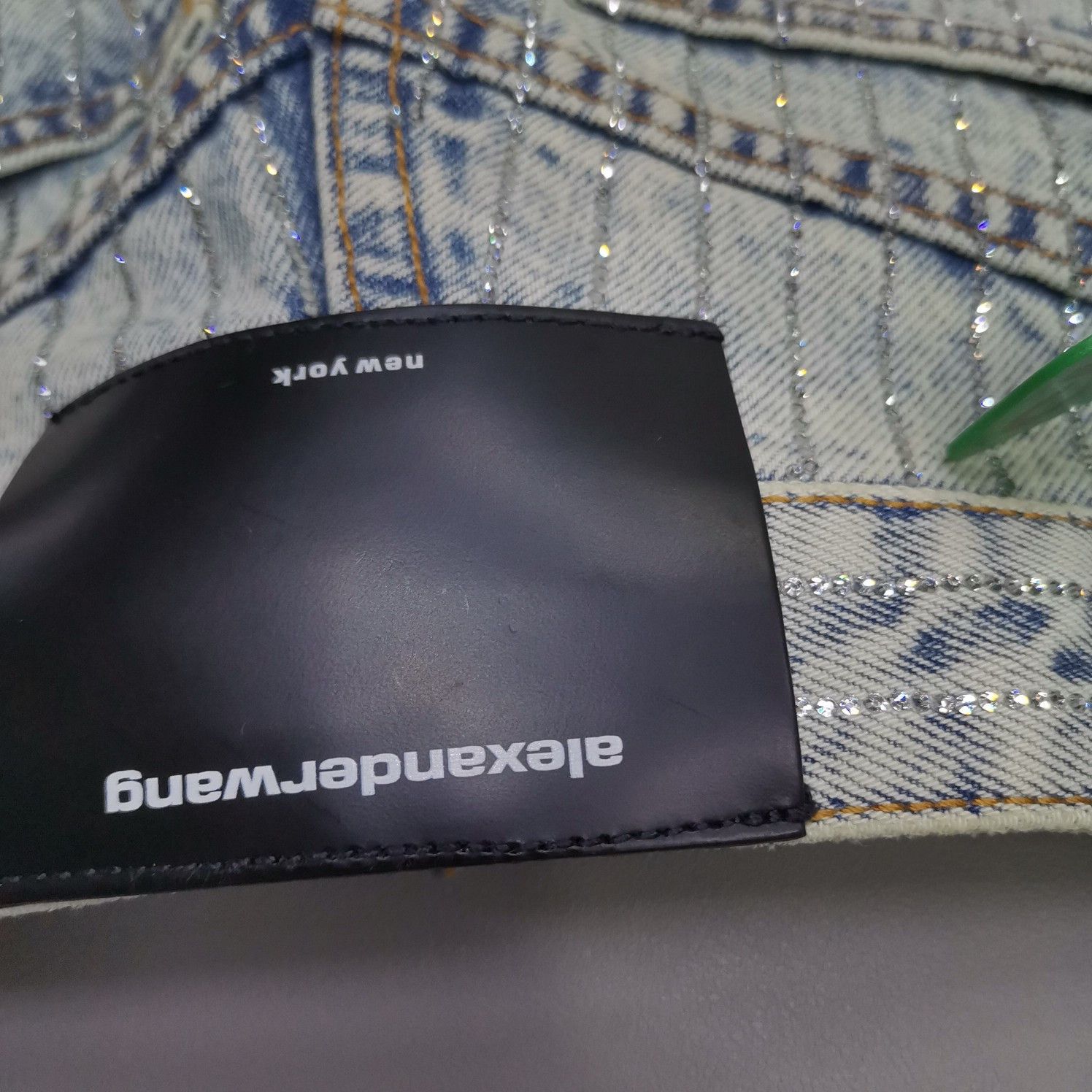 Alexander Wang Alexander Wang Crystal Stripe Denim Shorts Size 24 Size 24" / US 00 / IT 34 - 6 Thumbnail
