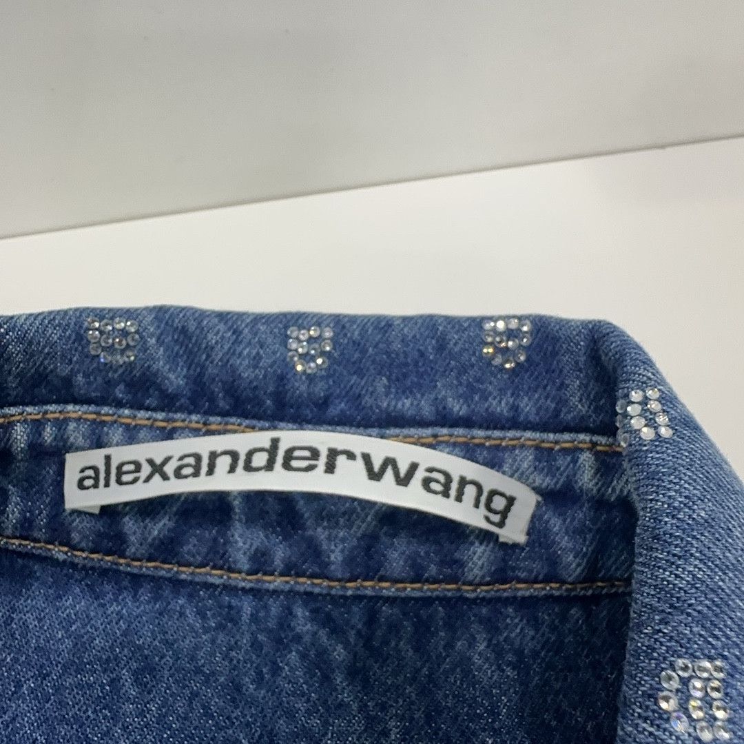 Alexander Wang Alexander Wang Rhinestone Denim Shirt Size M Size M / US 6-8 / IT 42-44 - 5 Thumbnail
