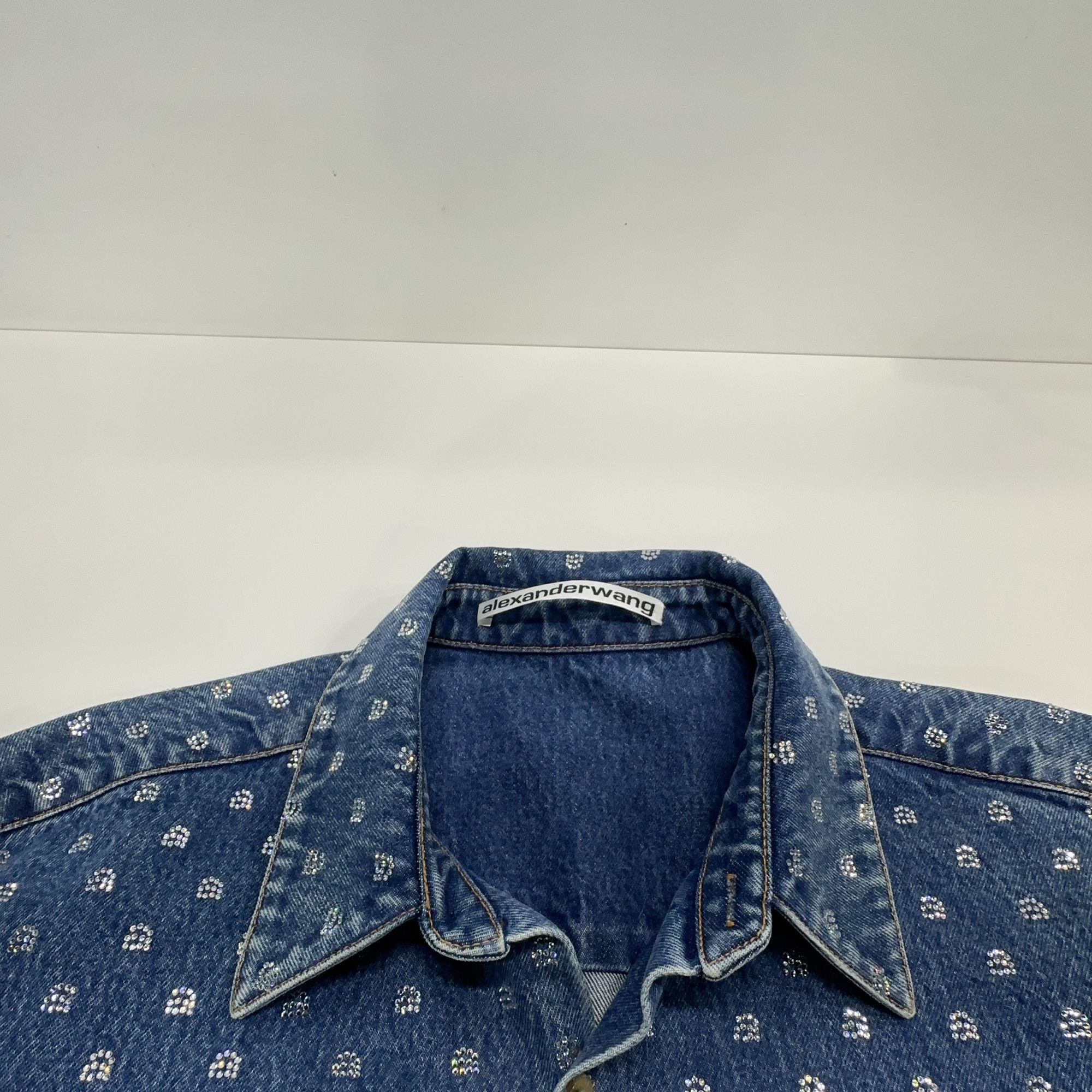 Alexander Wang Alexander Wang Rhinestone Denim Shirt Size M Size M / US 6-8 / IT 42-44 - 6 Thumbnail
