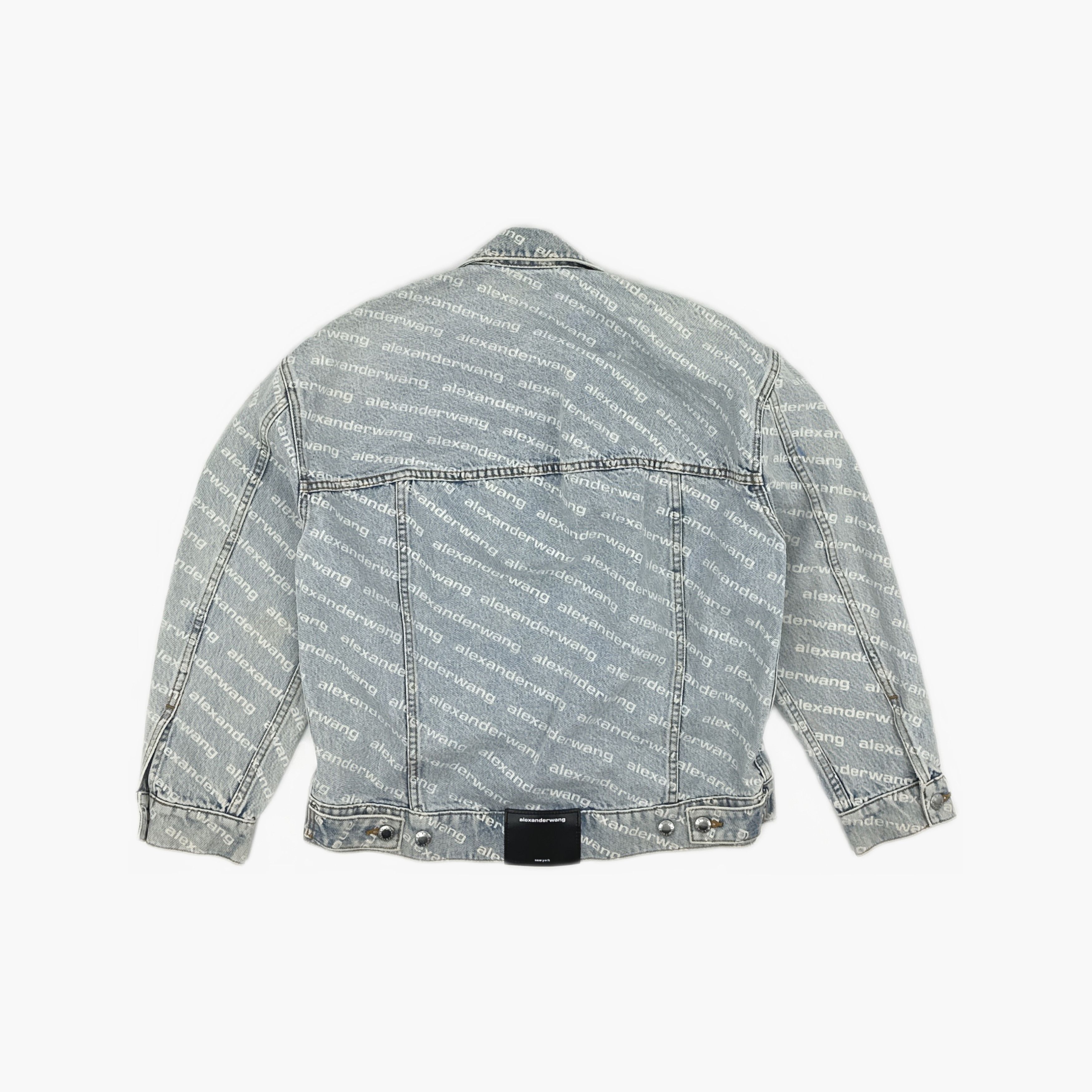 Alexander Wang Alexander Wang Logo Print Denim Jacket Size XS Size XS / US 0-2 / IT 36-38 - 2 Thumbnail