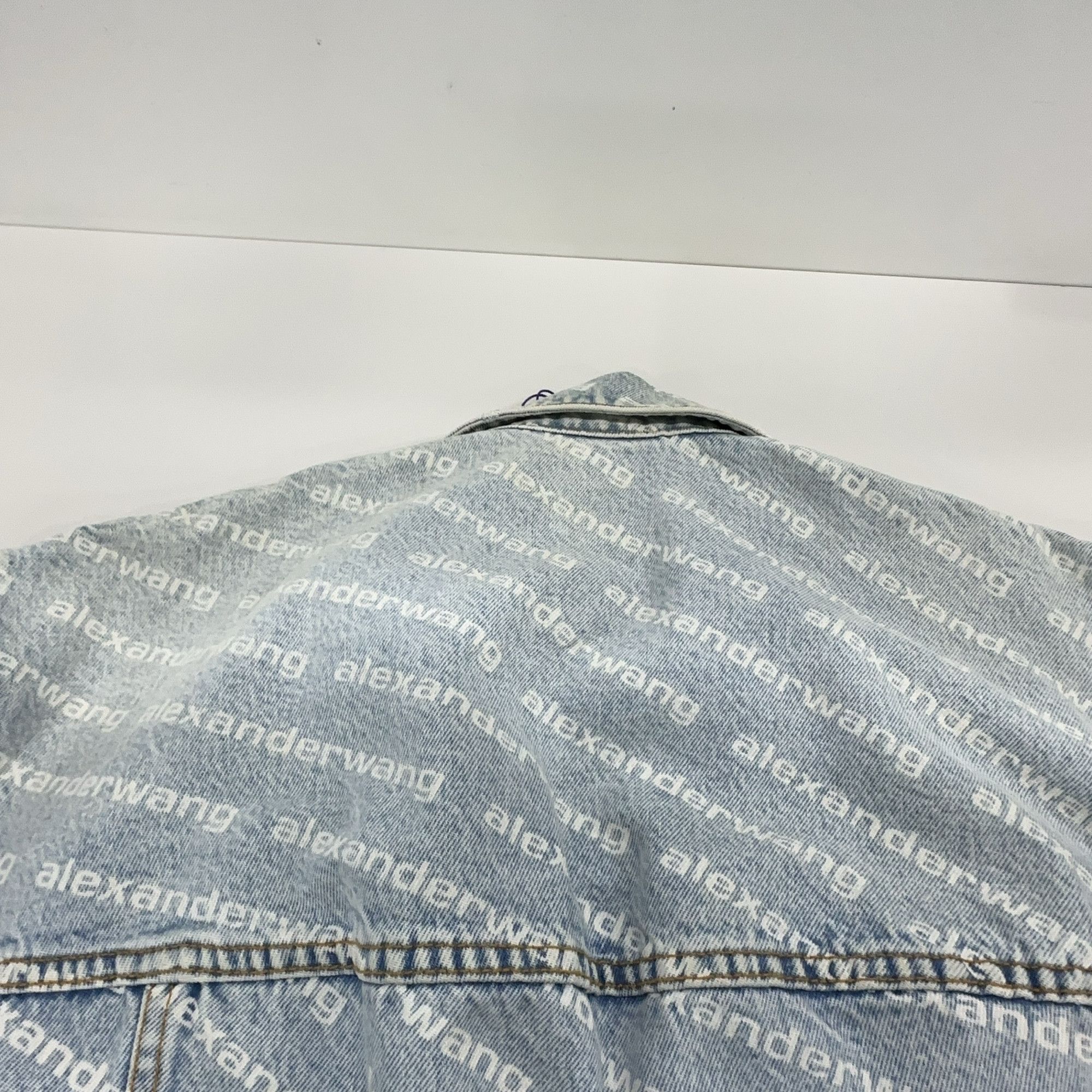 Alexander Wang Alexander Wang Logo Print Denim Jacket Size XS Size XS / US 0-2 / IT 36-38 - 9 Thumbnail