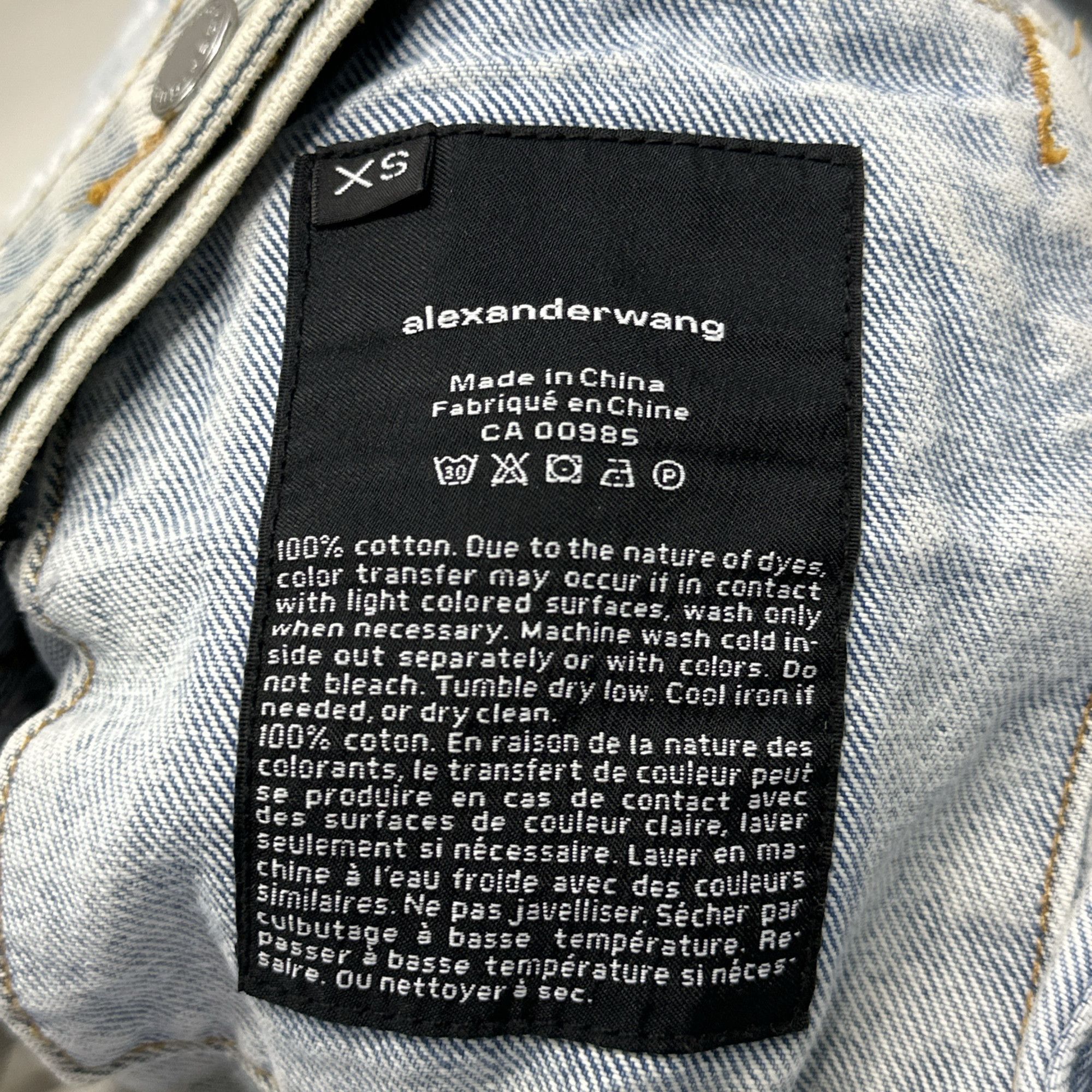 Alexander Wang Alexander Wang Logo Print Denim Jacket Size XS Size XS / US 0-2 / IT 36-38 - 4 Thumbnail