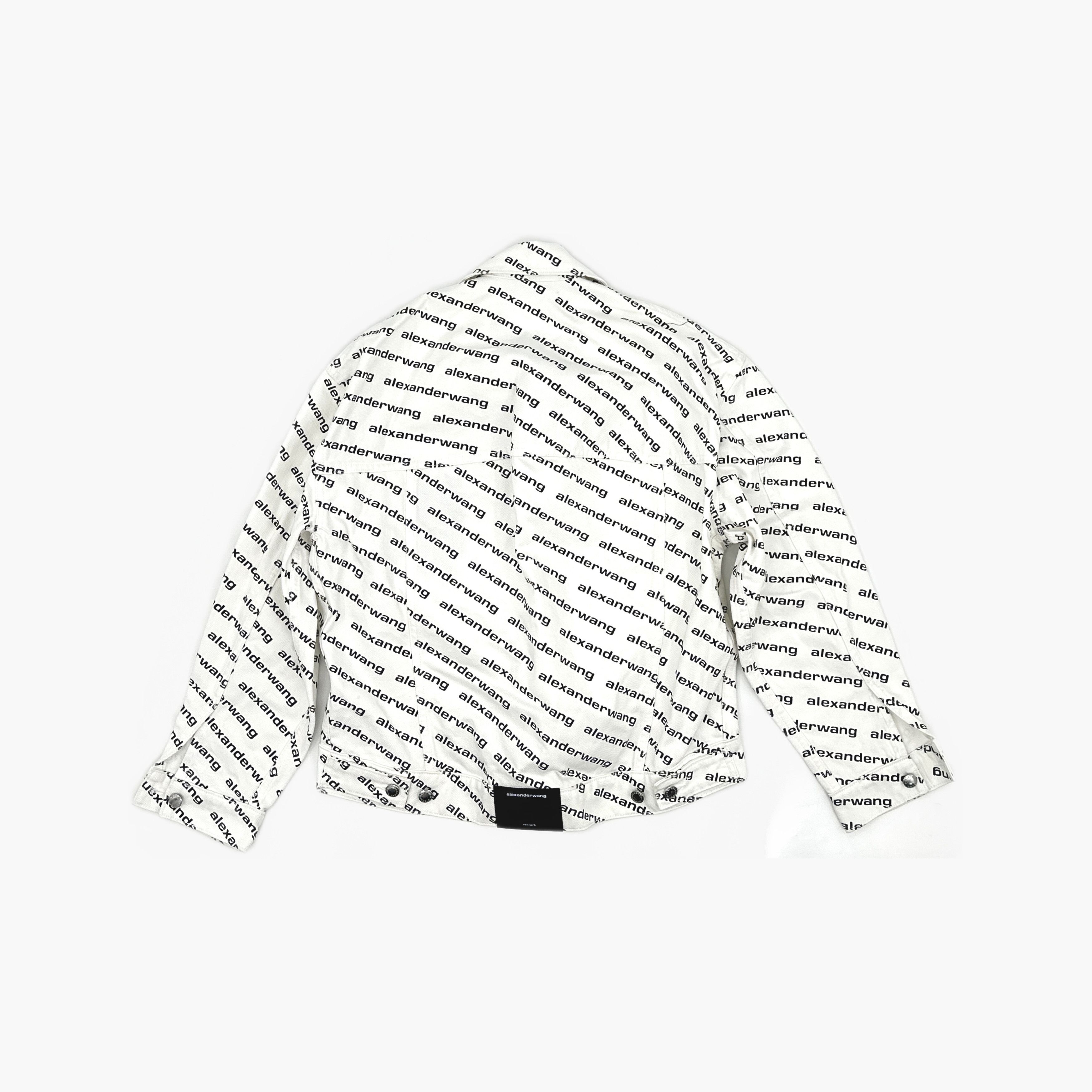 Alexander Wang Alexander Wang Logo Print Denim Jacket Size S Size S / US 4 / IT 40 - 2 Thumbnail