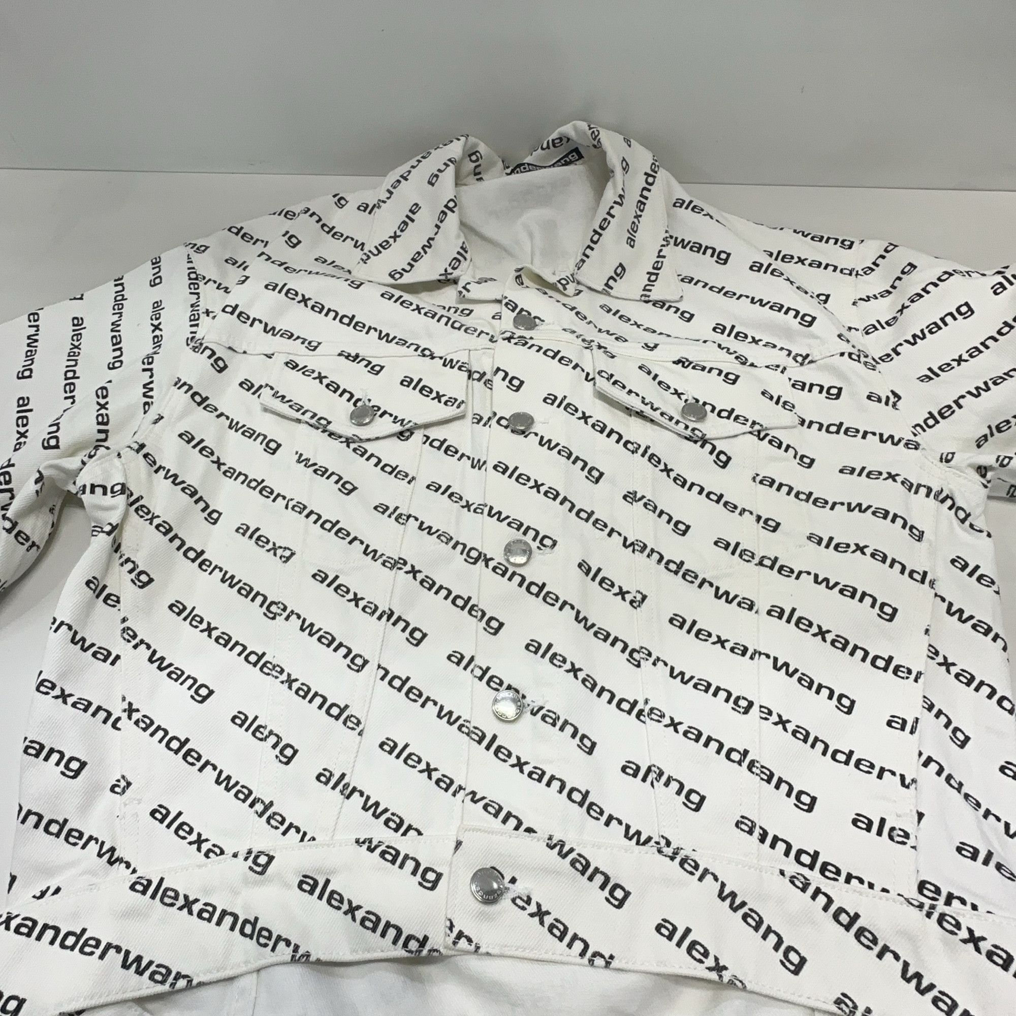 Alexander Wang Alexander Wang Logo Print Denim Jacket Size S Size S / US 4 / IT 40 - 6 Thumbnail