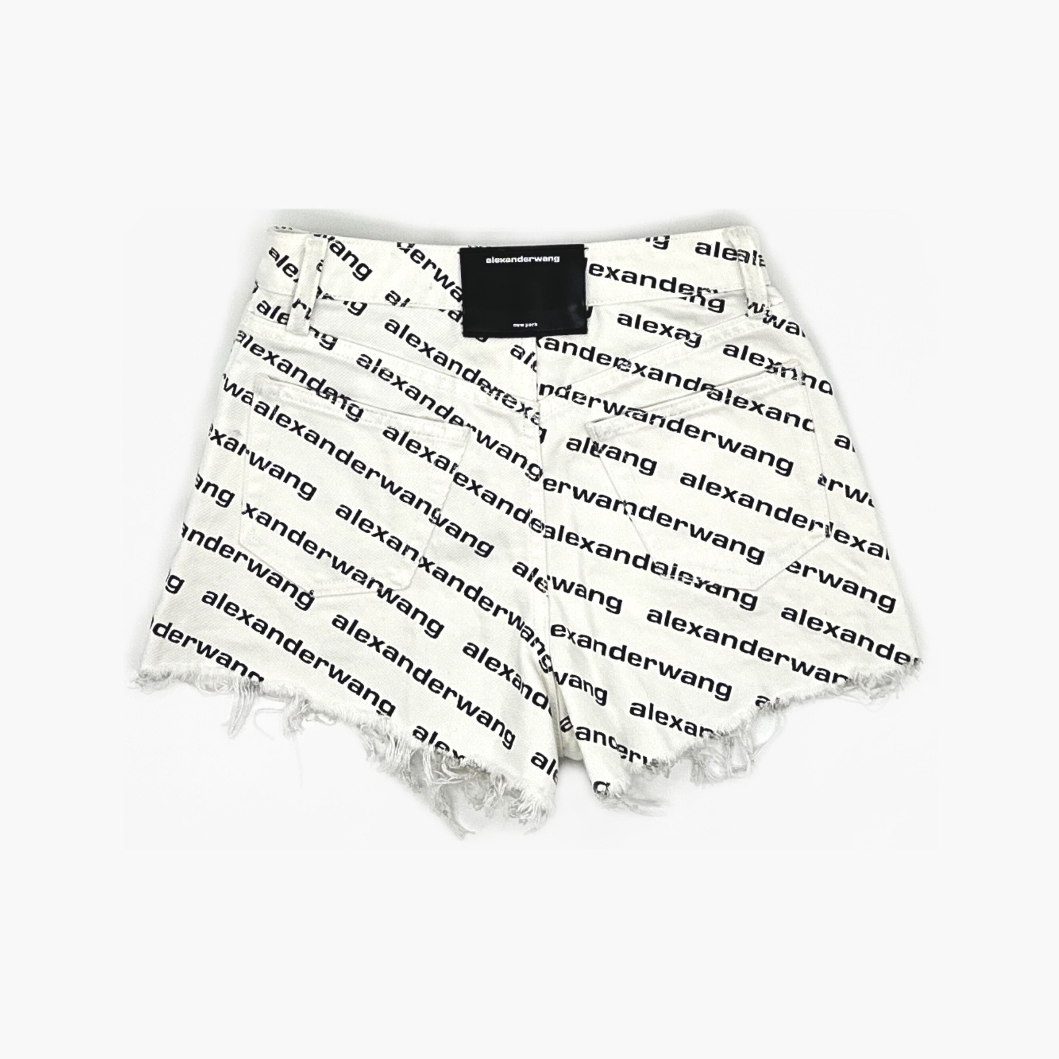 Alexander Wang Alexander Wang Logo Print Shorts Size 24 Size 24" / US 00 / IT 34 - 2 Thumbnail