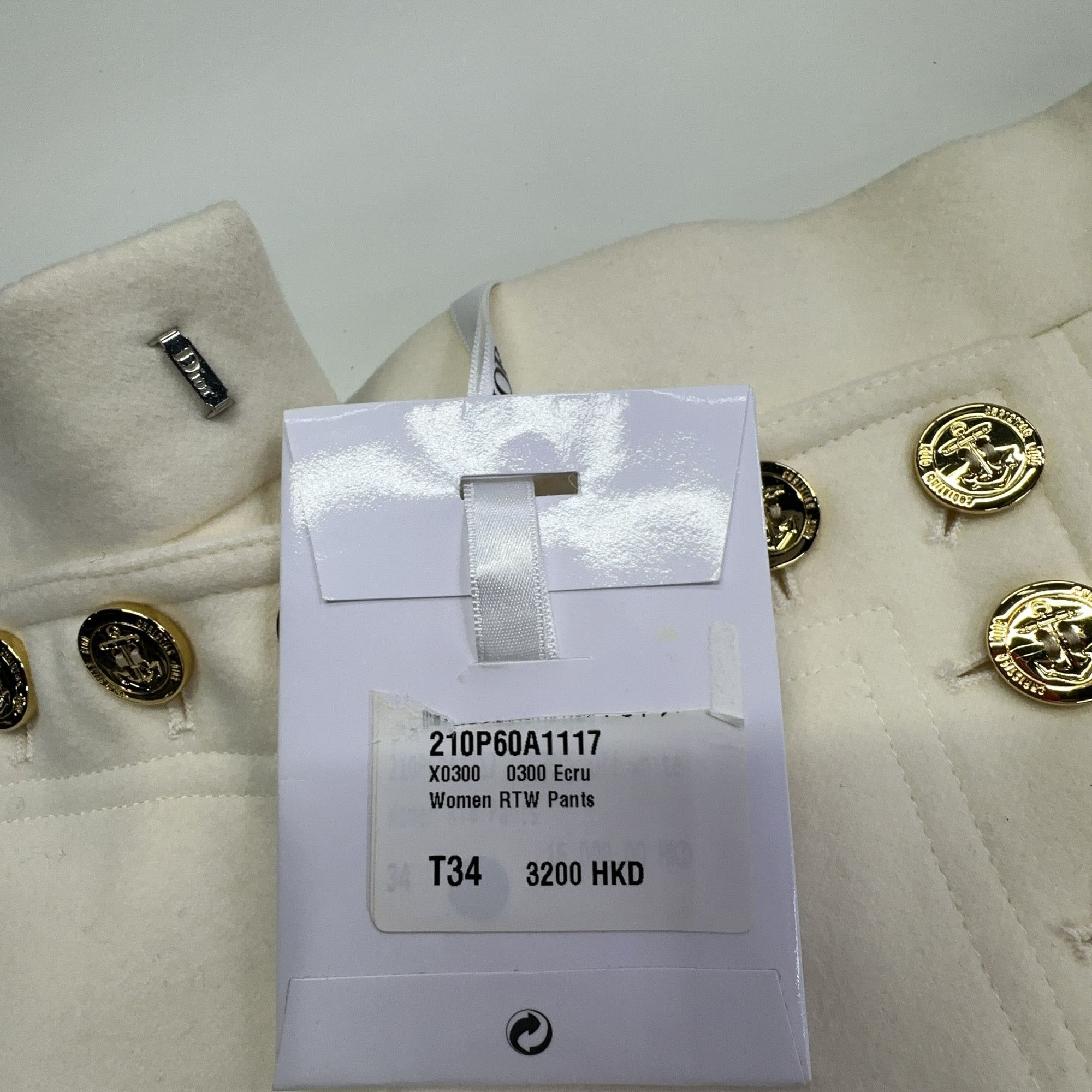 Dior Dior Virgin Wool Anchor Button Shorts Size FR 34 Size 25" / US 0 / IT 36 - 3 Thumbnail