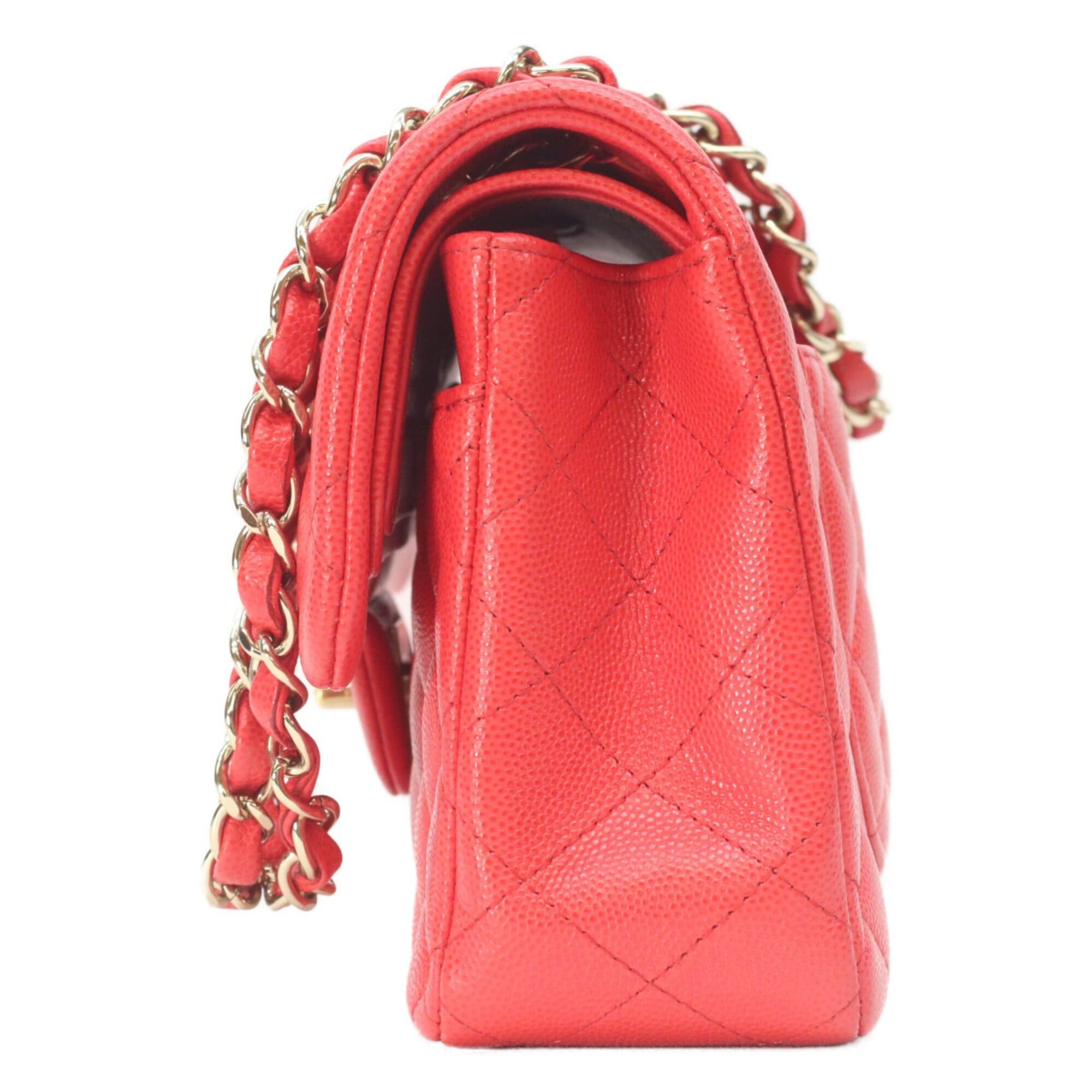 Chanel CHANEL A01113 Caviar Matelassé 23 Shoulder Bag, Red with Gold Hardware, Women's Size ONE SIZE - 2 Thumbnail