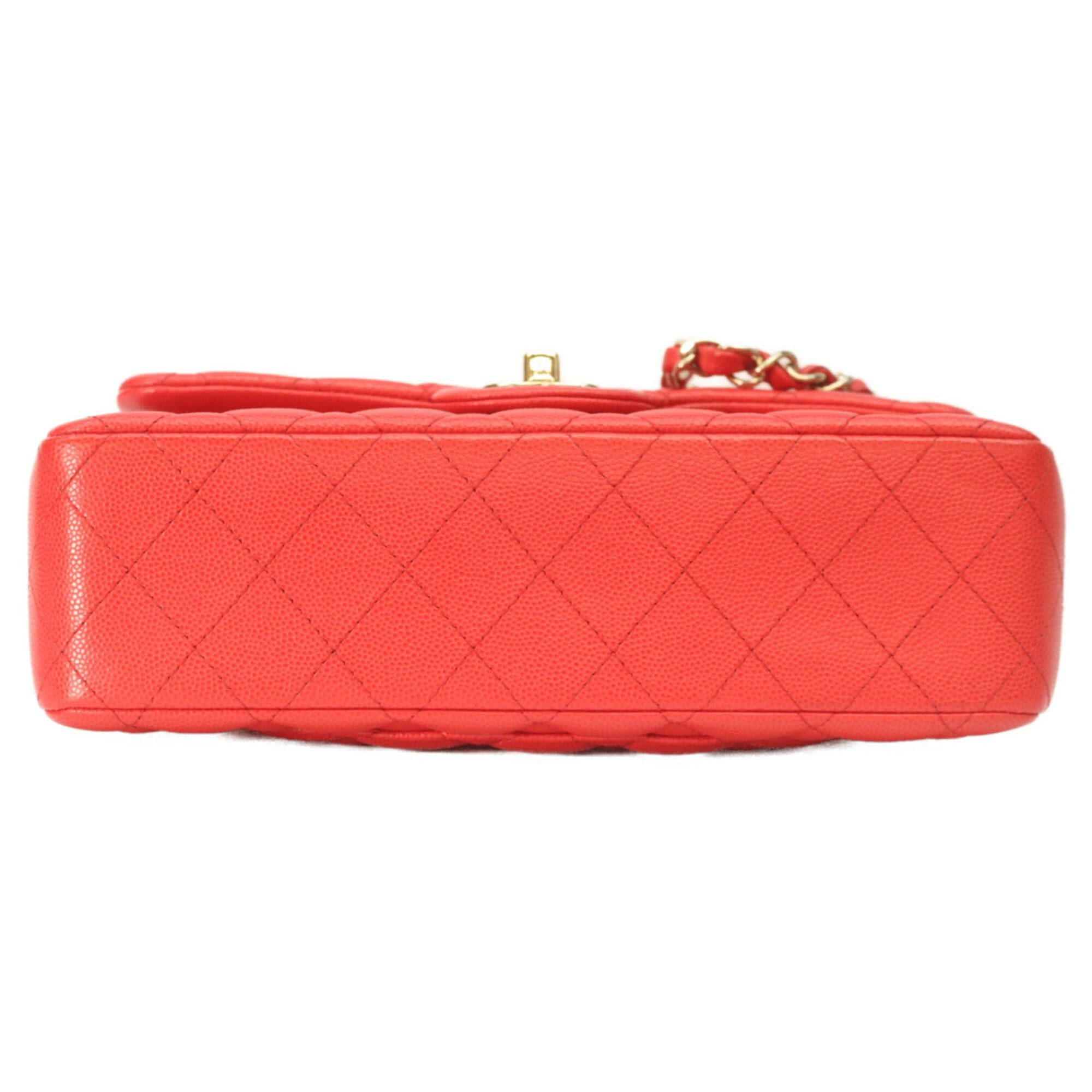 Chanel CHANEL A01113 Caviar Matelassé 23 Shoulder Bag, Red with Gold Hardware, Women's Size ONE SIZE - 5 Thumbnail