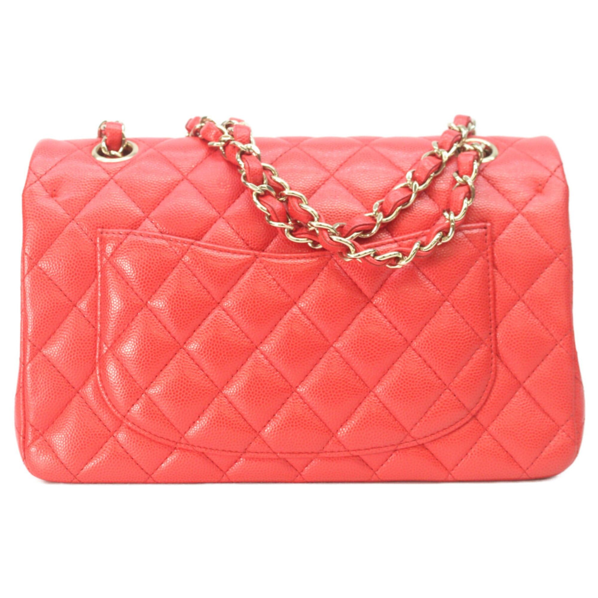 Chanel CHANEL A01113 Caviar Matelassé 23 Shoulder Bag, Red with Gold Hardware, Women's Size ONE SIZE - 3 Thumbnail