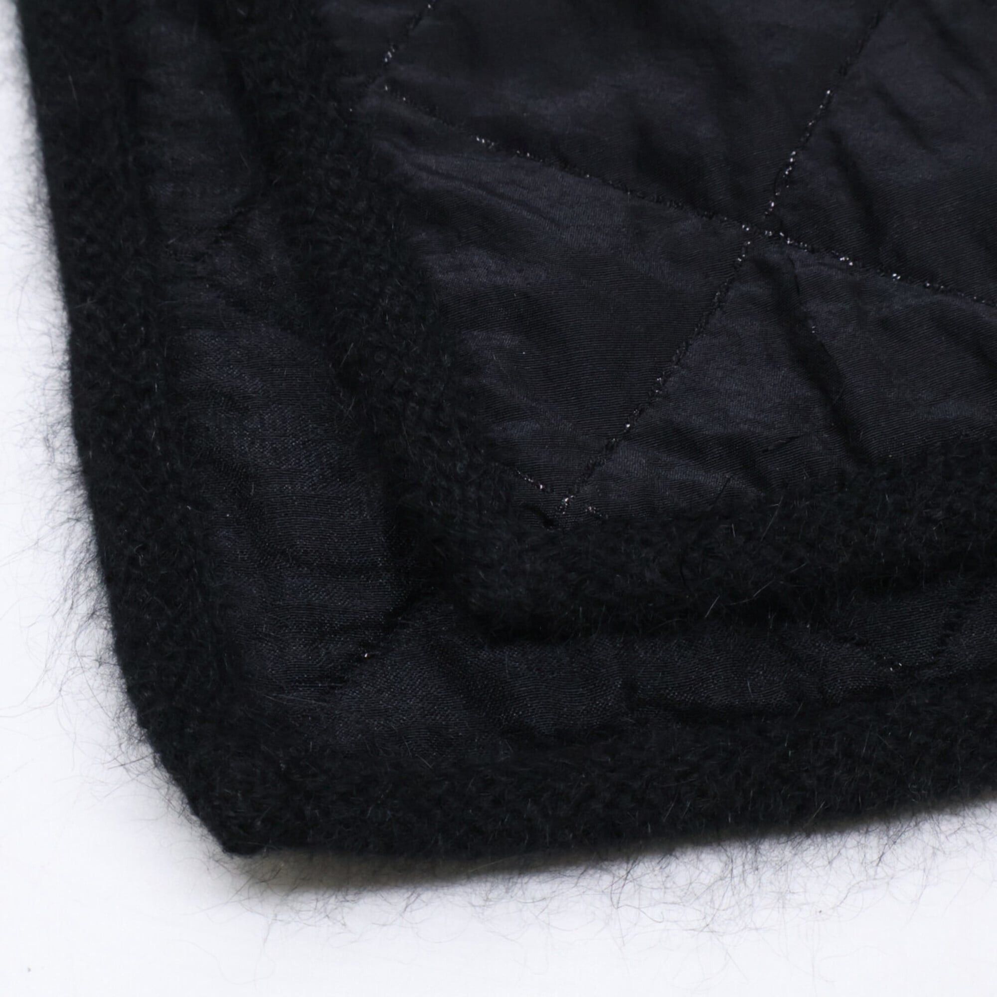Chanel CHANEL H6284 Wool Silk Angora Glitter Coco Mark Embroidered Scarf Black Women's Size ONE SIZE - 7 Thumbnail