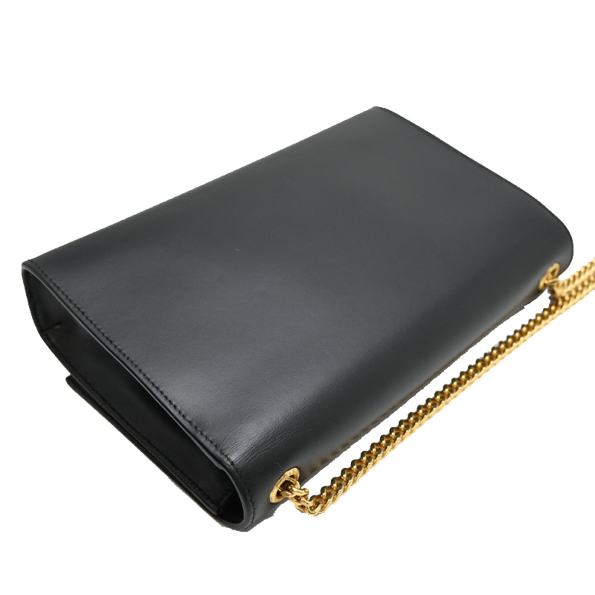 Yves Saint Laurent Yves Saint Laurent Classic Kate Chain Women's Shoulder Bag 354119 Leather Black Size ONE SIZE - 4 Thumbnail
