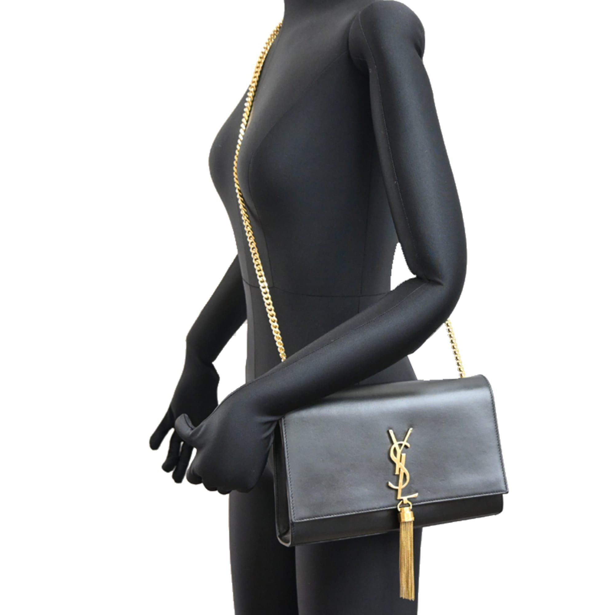 Yves Saint Laurent Yves Saint Laurent Classic Kate Chain Women's Shoulder Bag 354119 Leather Black Size ONE SIZE - 9 Thumbnail