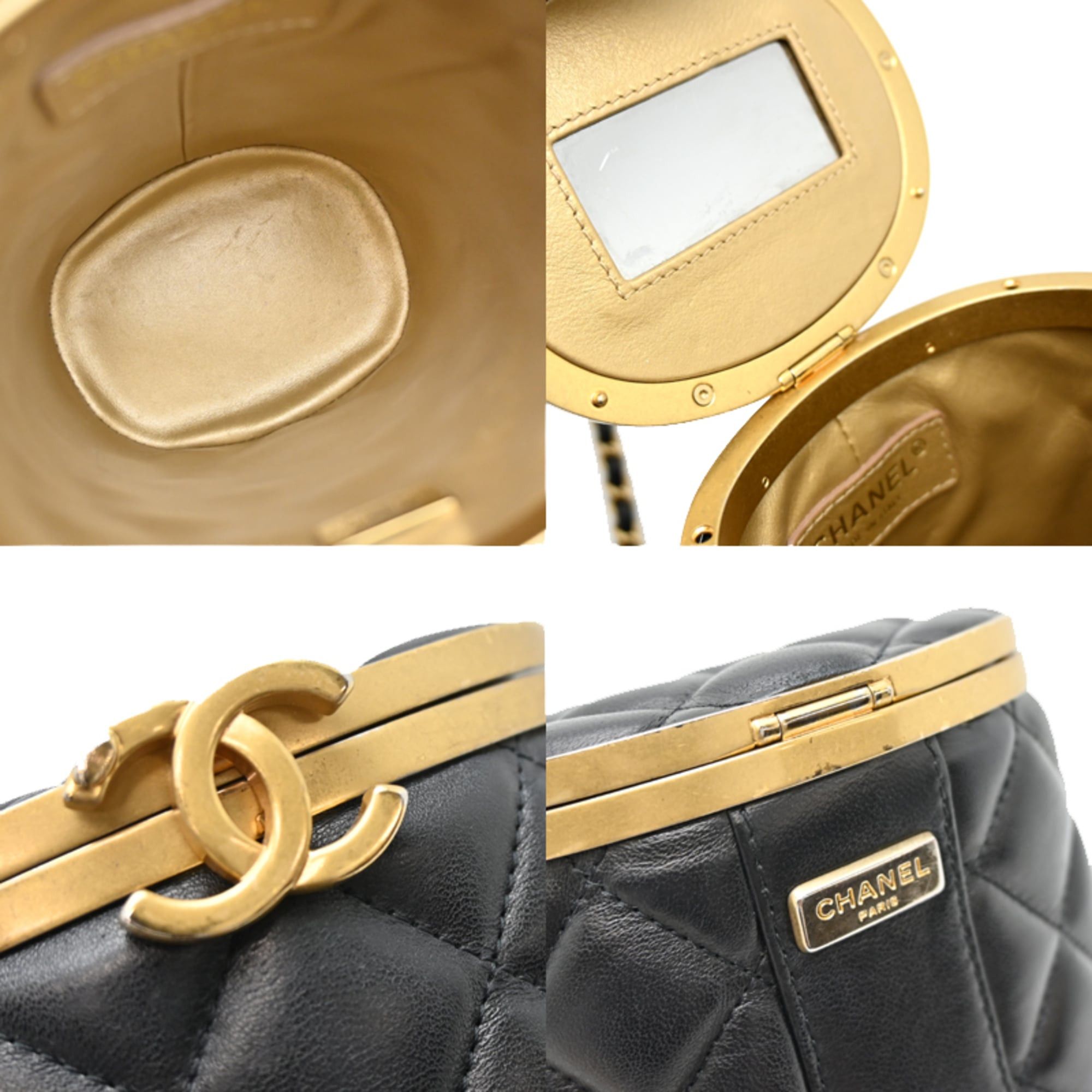 Chanel Chanel Vanity Women's Shoulder Bag AS2640 Lambskin Black Size ONE SIZE - 8 Thumbnail
