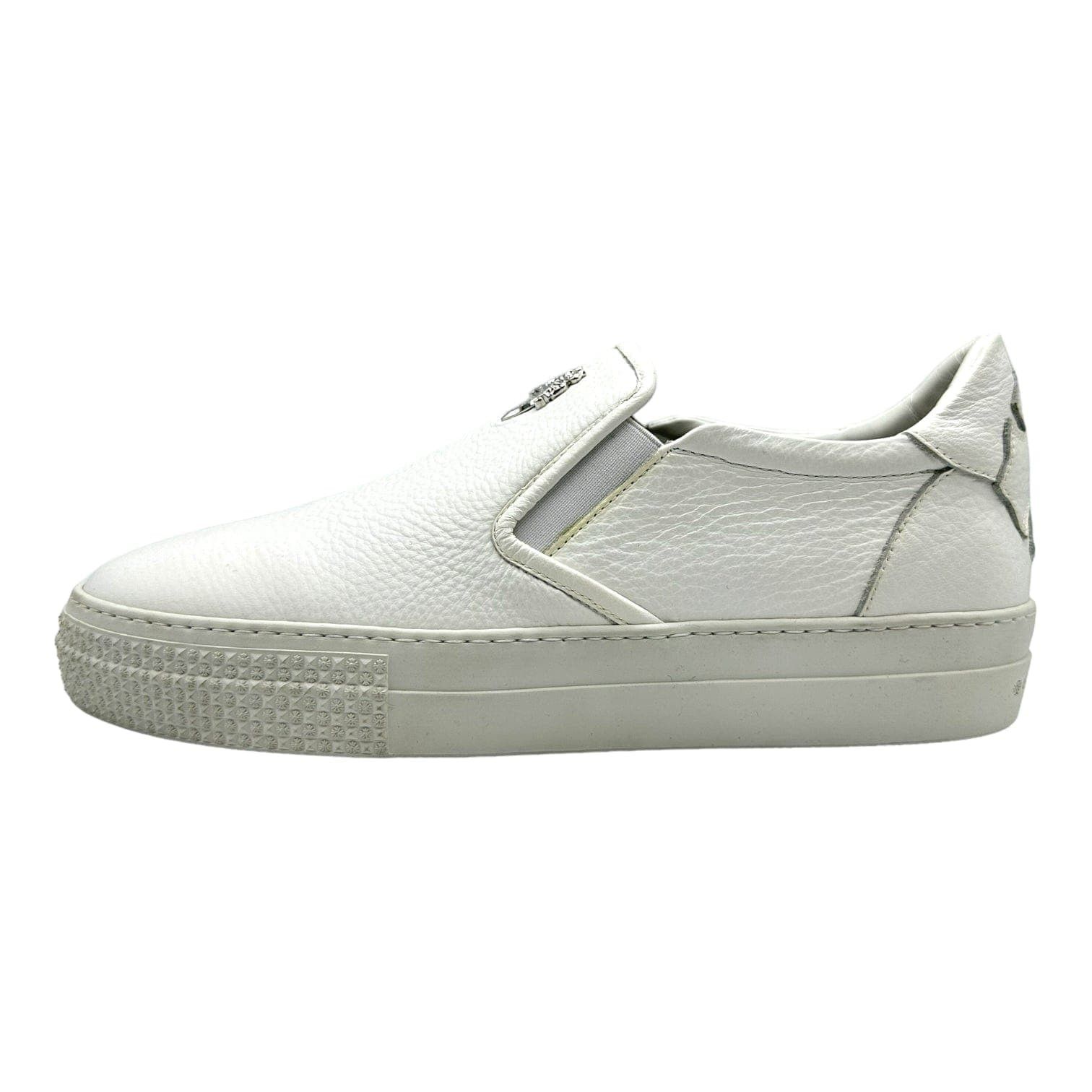 Chrome Hearts Slip On Leather Sneaker White (.925 Silver) Size US 8 / EU 41 - 3 Thumbnail