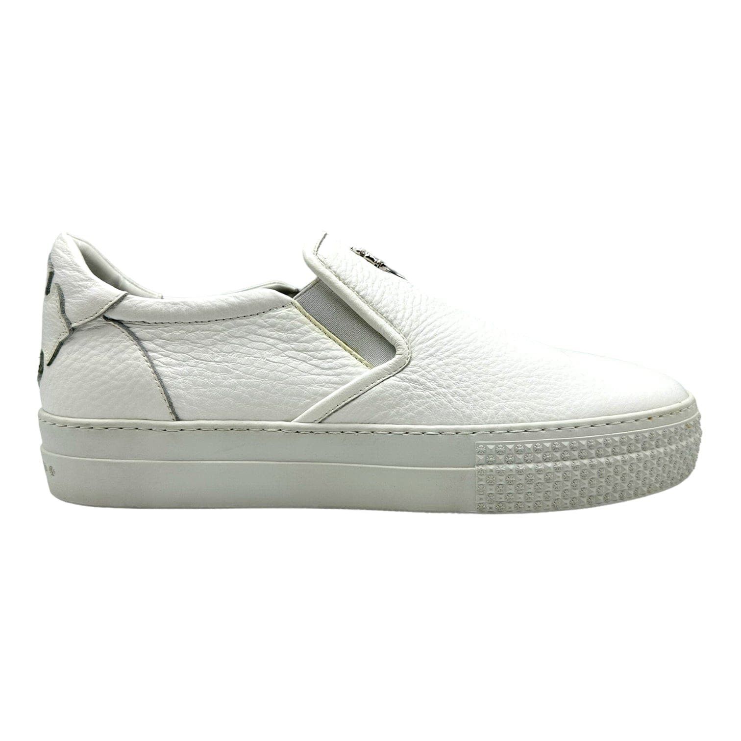Chrome Hearts Slip On Leather Sneaker White (.925 Silver) Size US 8 / EU 41 - 2 Thumbnail