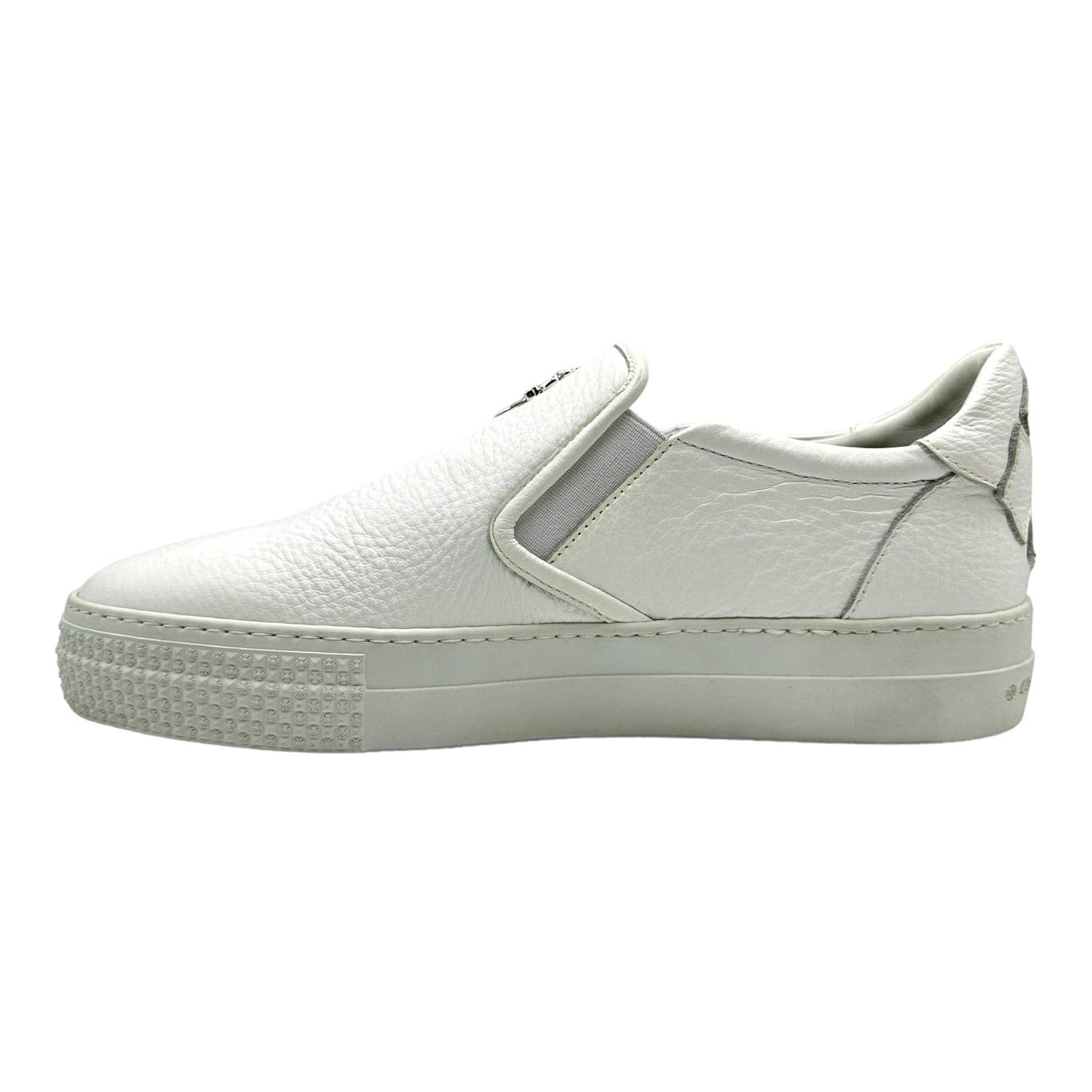 Chrome Hearts Slip On Leather Sneaker White (.925 Silver) Size US 8 / EU 41 - 4 Thumbnail
