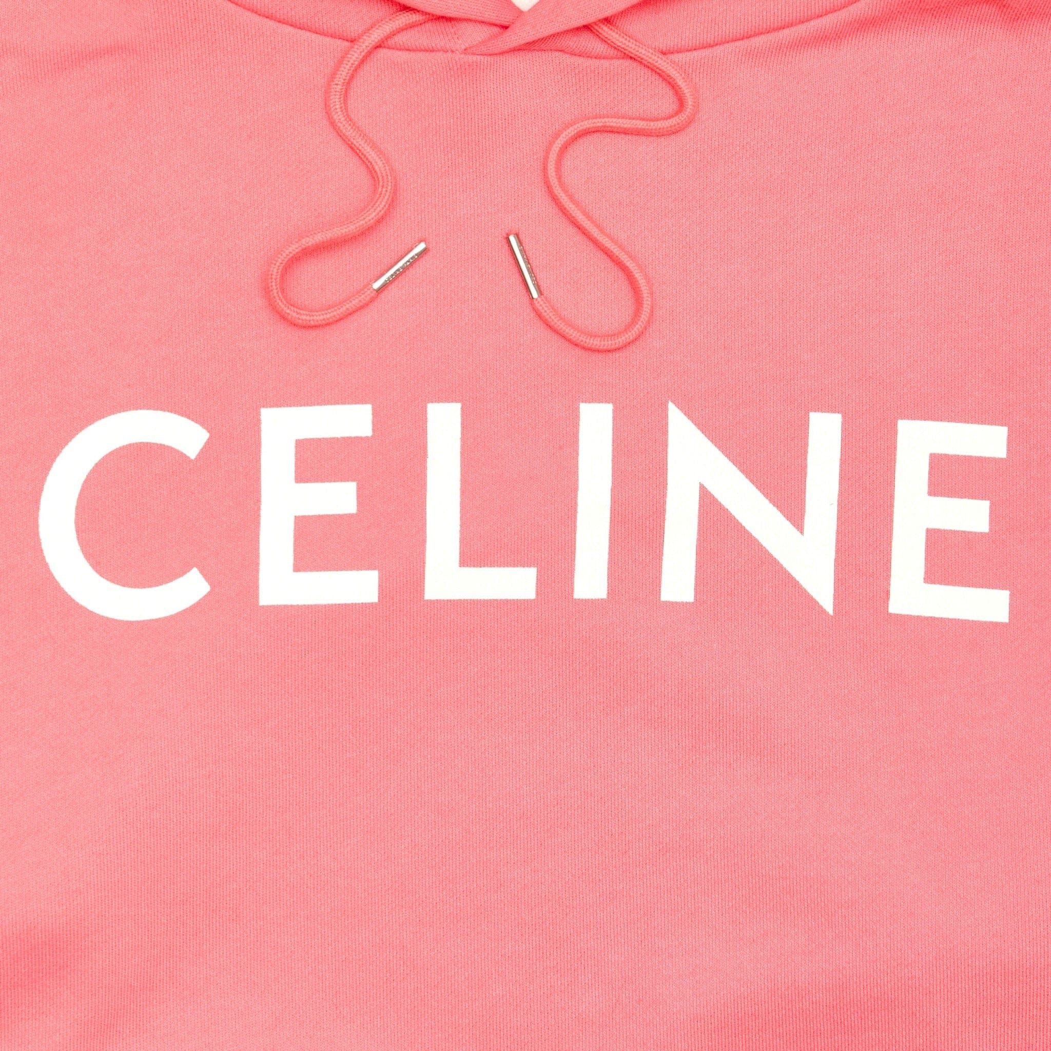 Celine Logo Hooded Sweatshirt Pink Size US XXL / EU 58 / 5 - 3 Thumbnail
