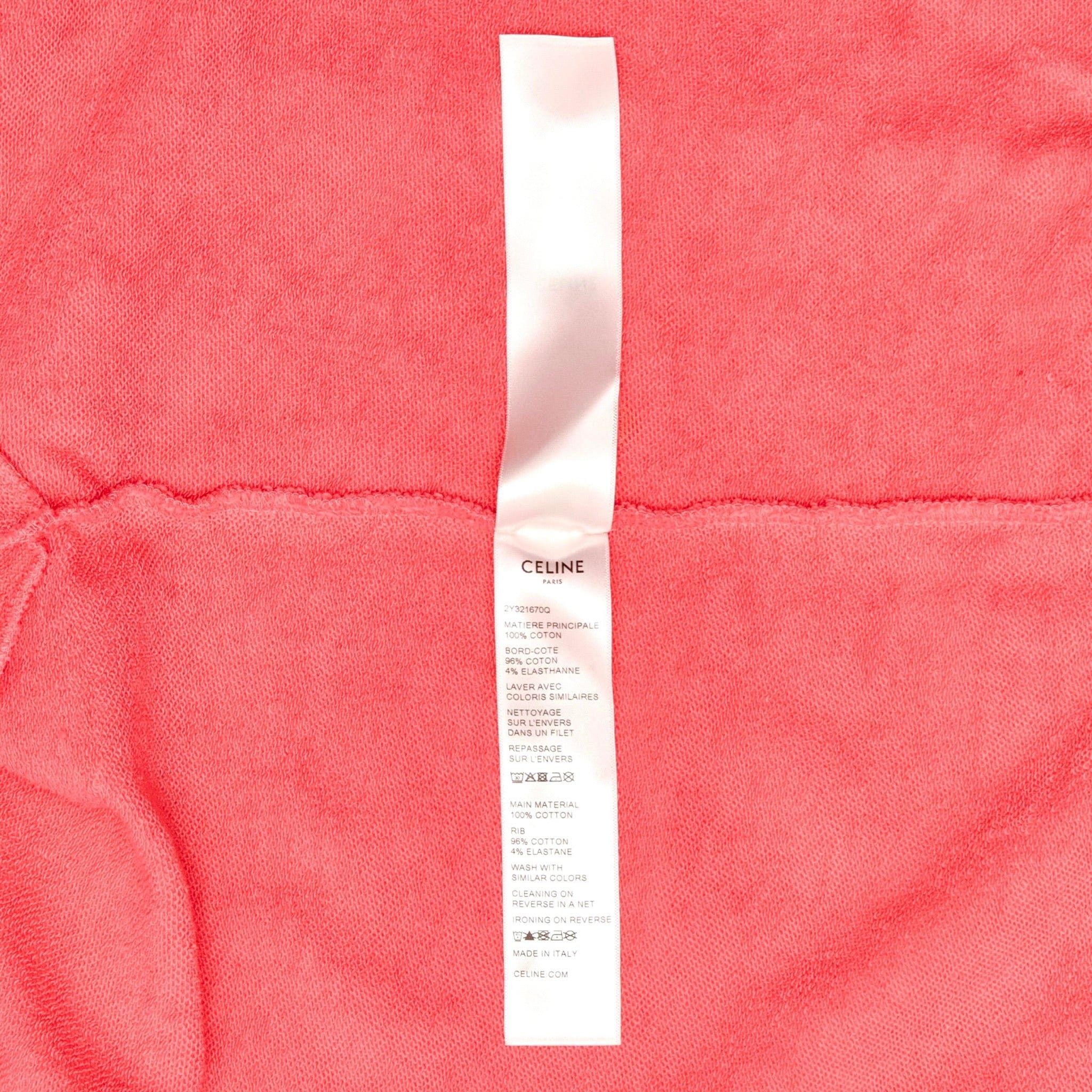 Celine Logo Hooded Sweatshirt Pink Size US XXL / EU 58 / 5 - 7 Thumbnail