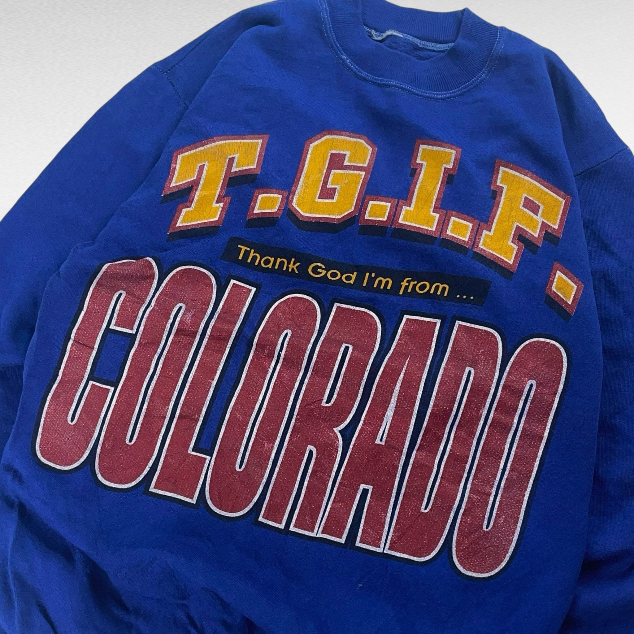 Vintage unknown 90s Sweatshirt Blue Size S Size US S / EU 44-46 / 1 - 5 Thumbnail