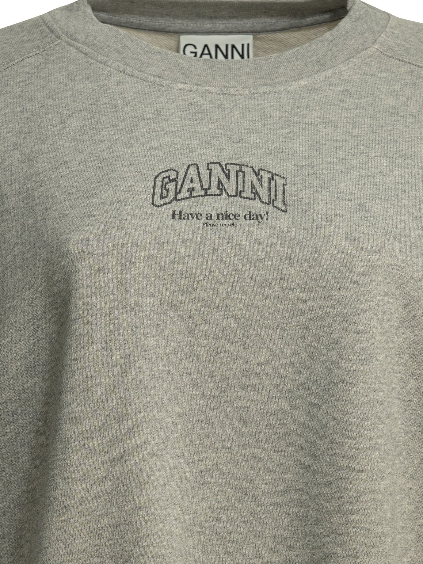 Ganni Ganni Crewneck Sweatshirt With Logo tag size S Women - USA Duties Paid Size S / US 4 / IT 40 - 3 Thumbnail