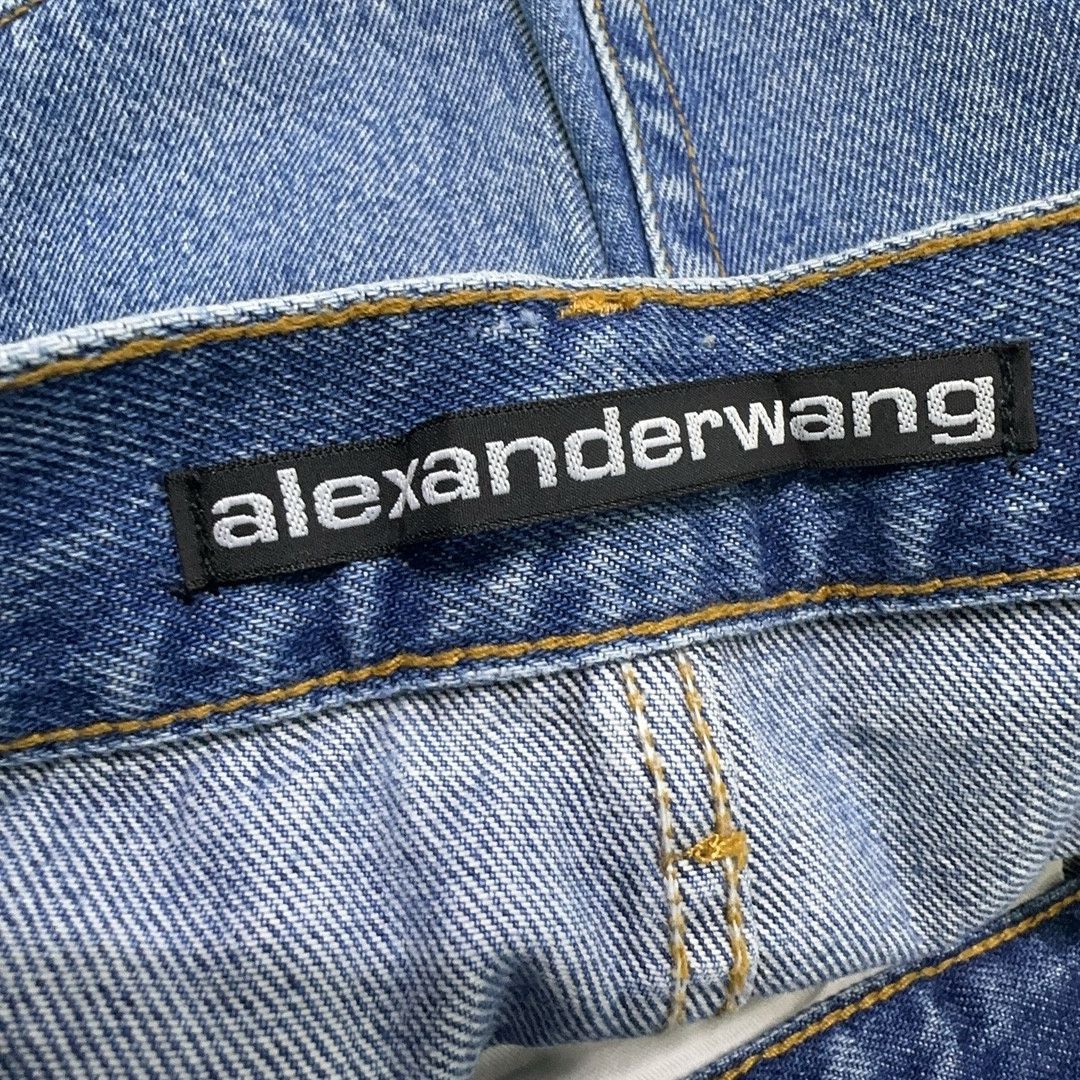Alexander Wang Alexander Wang Marbled Denim Mini Skirt Size 24 Size 24" / US 00 / IT 34 - 5 Thumbnail