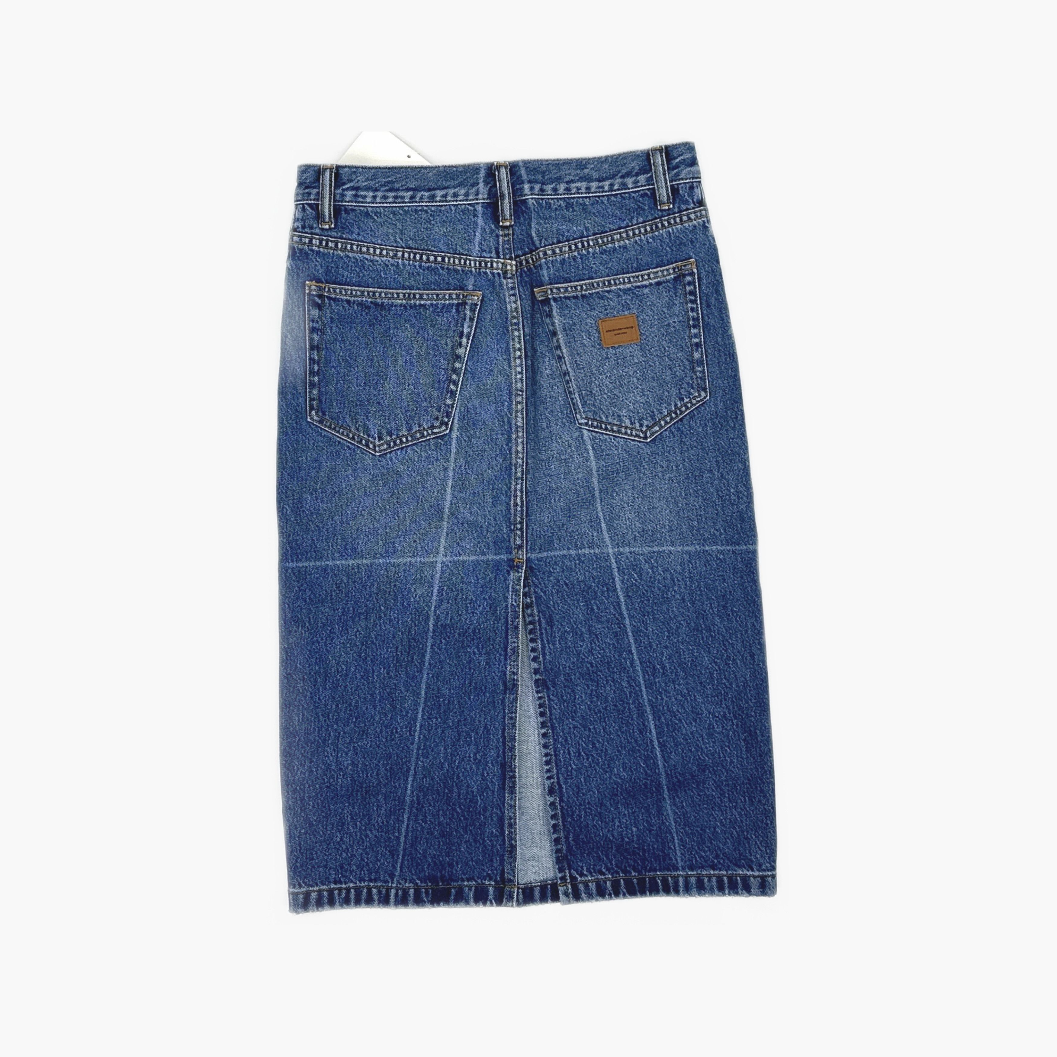 Alexander Wang Alexander Wang Marbled Denim Mini Skirt Size 24 Size 24" / US 00 / IT 34 - 2 Thumbnail