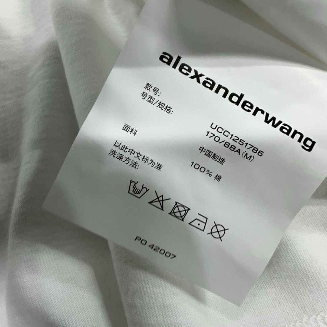 Alexander Wang Alexander Wang Logo T-Shirt White Size M Size US M / EU 48-50 / 2 - 5 Thumbnail