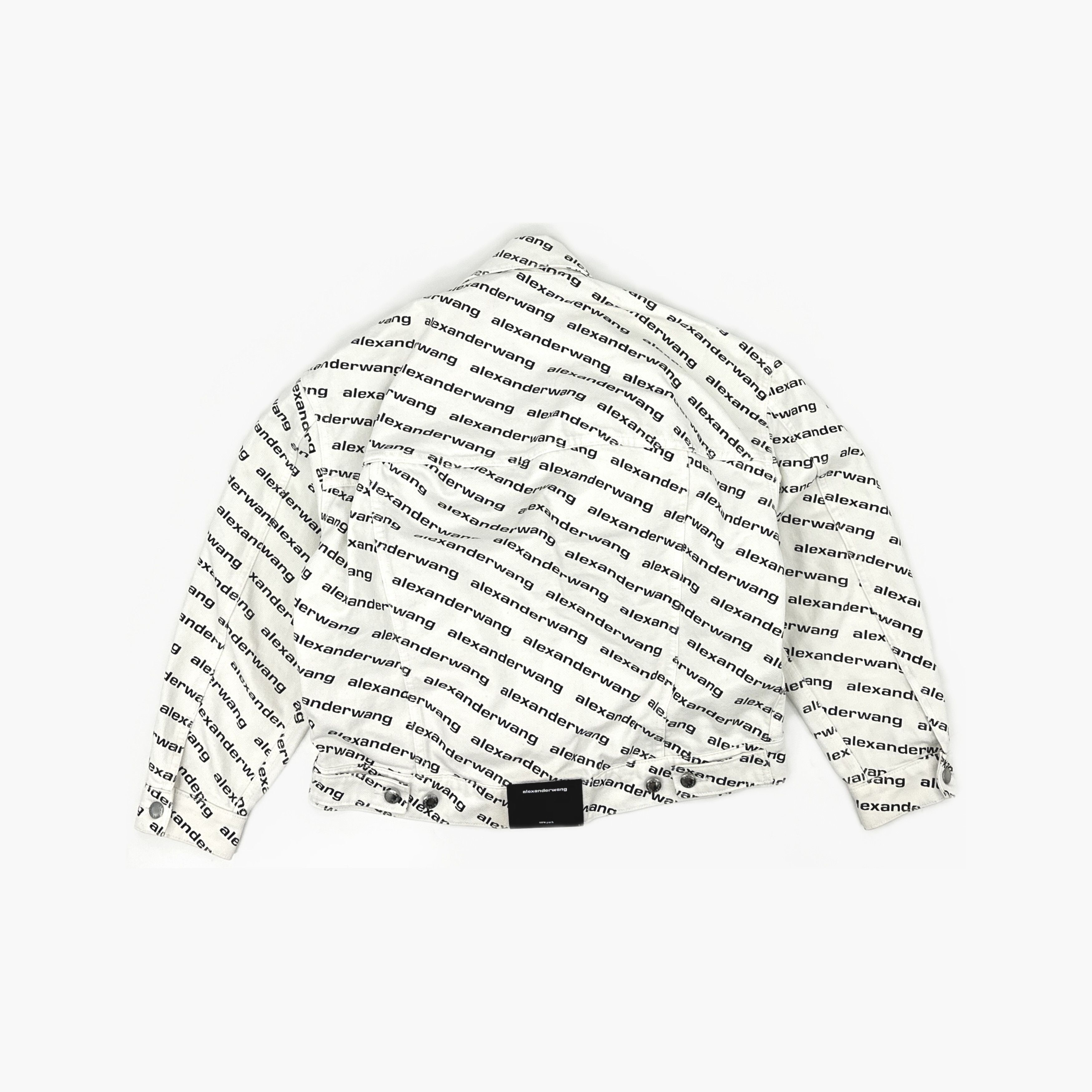 Alexander Wang Alexander Wang All-Over Logo Denim Jacket Size XS Size XS / US 0-2 / IT 36-38 - 2 Thumbnail