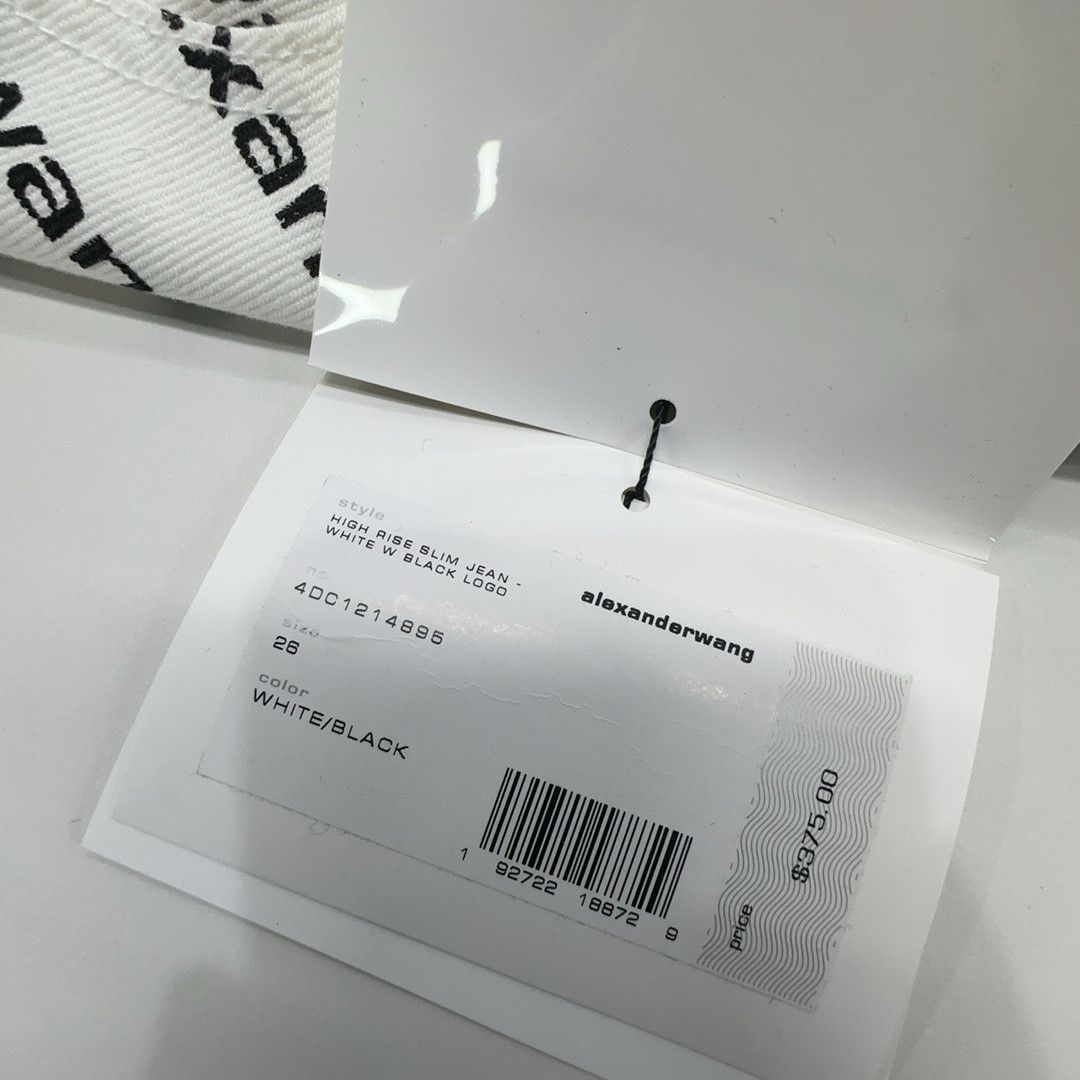 Alexander Wang Alexander Wang Logo Print High Rise Jeans Size 26 Size 26" / US 2 / IT 38 - 3 Thumbnail