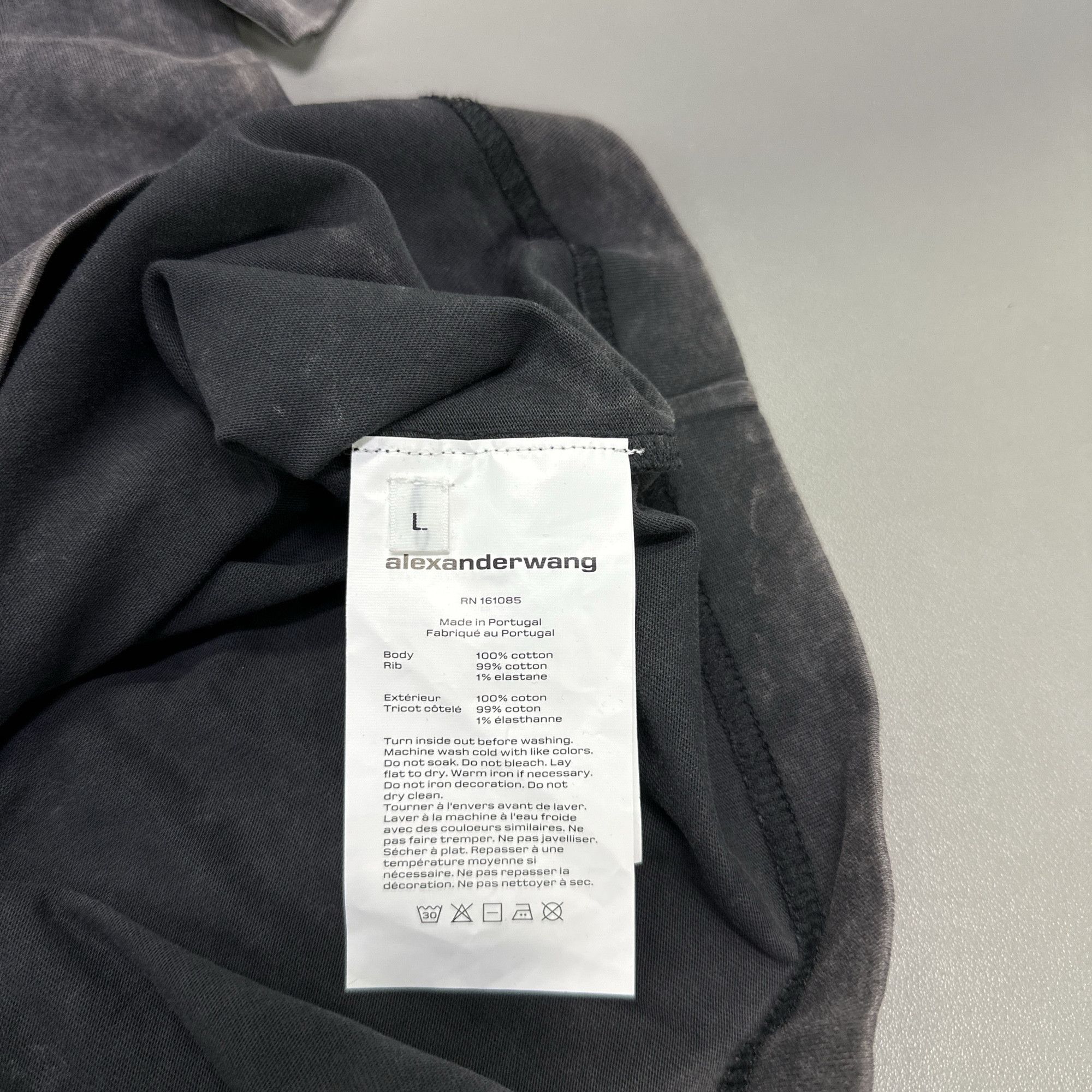 Alexander Wang Alexander Wang Acid Wash Short Sleeve T-Shirt Size L Size US L / EU 52-54 / 3 - 4 Thumbnail