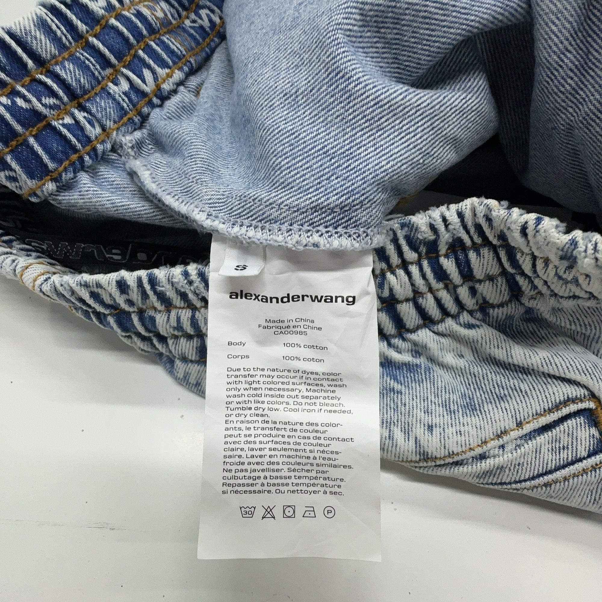 Alexander Wang Alexander Wang Logo Print Denim Joggers Size S Size 27" / US 4 / IT 40 - 4 Thumbnail