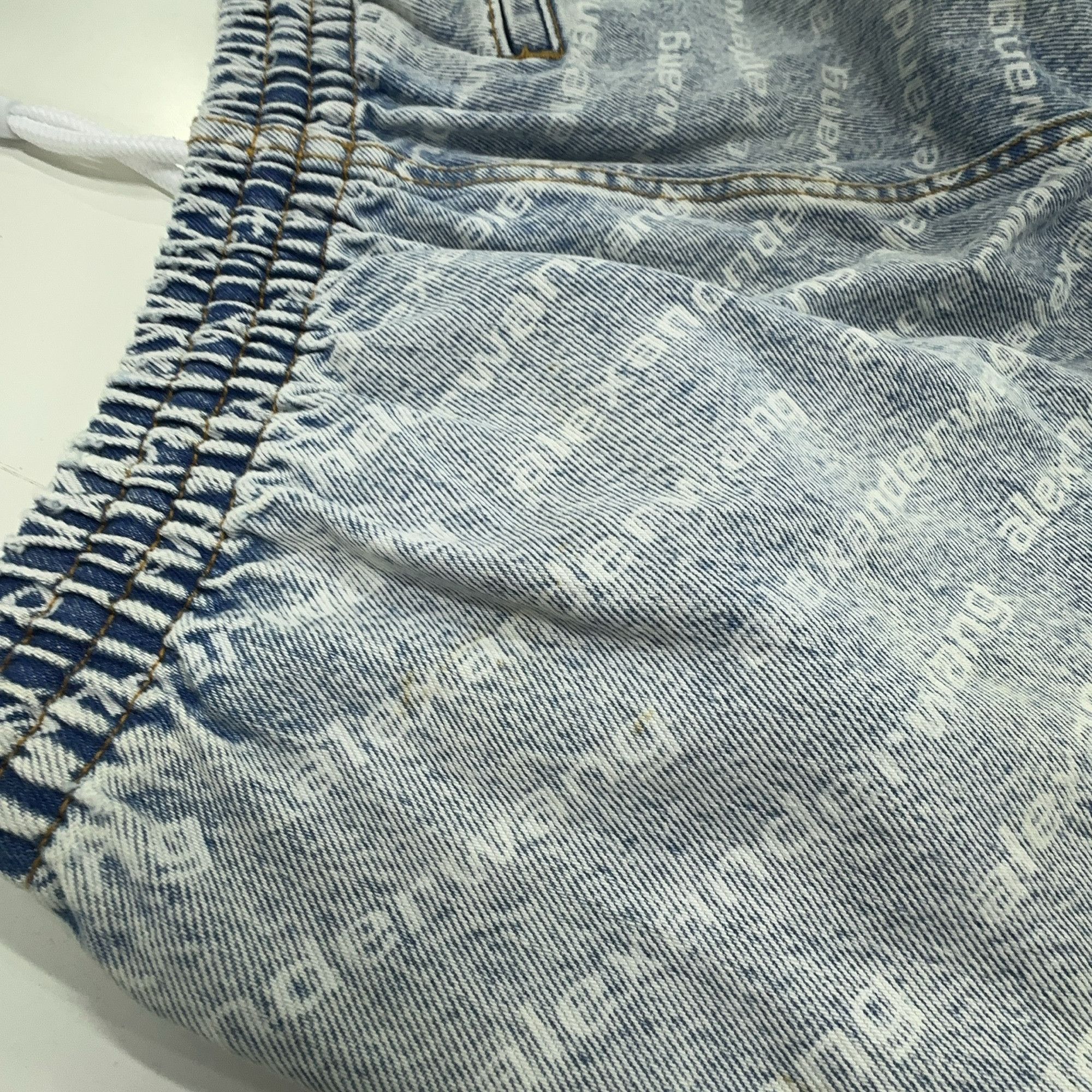Alexander Wang Alexander Wang Logo Print Denim Joggers Size S Size 27" / US 4 / IT 40 - 8 Thumbnail