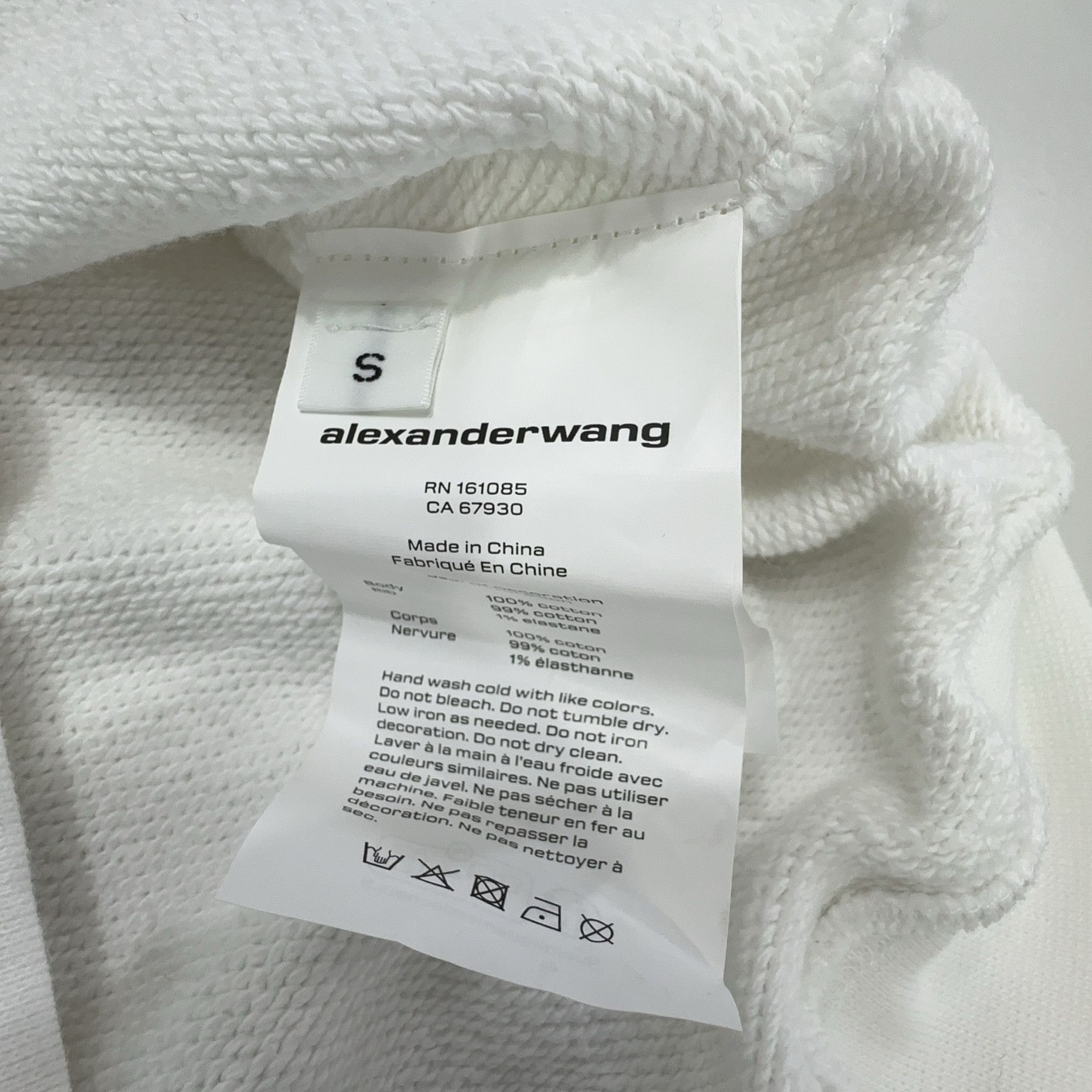Alexander Wang Alexander Wang Logo Hoodie White Size S Size US S / EU 44-46 / 1 - 4 Thumbnail