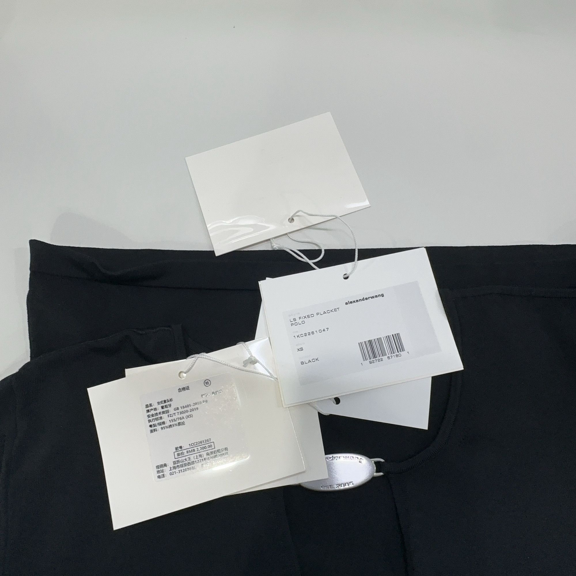 Alexander Wang Alexander Wang Black Metal Plaque Long Sleeve Top Size S Size S / US 4 / IT 40 - 13 Thumbnail