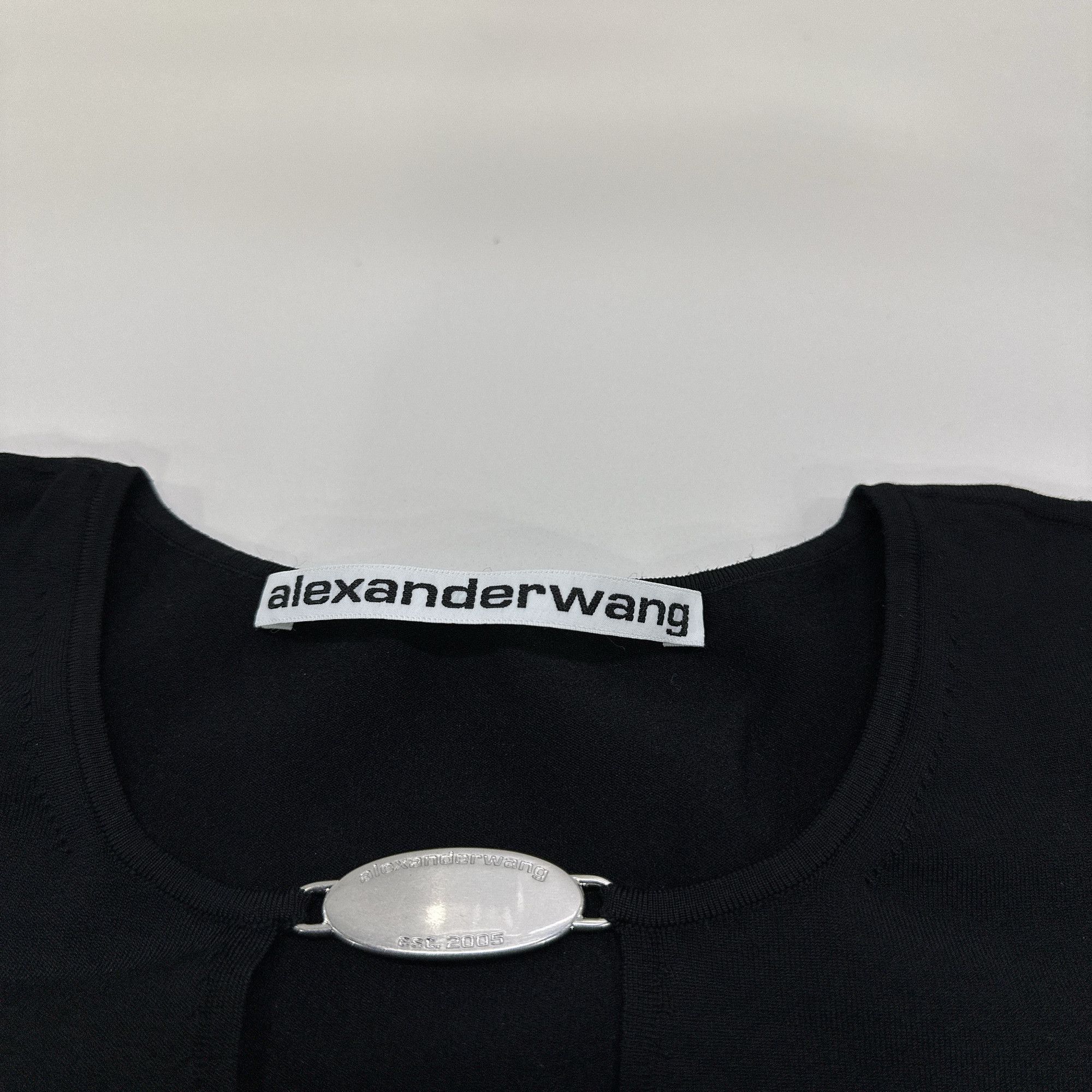 Alexander Wang Alexander Wang Black Metal Plaque Long Sleeve Top Size S Size S / US 4 / IT 40 - 3 Thumbnail
