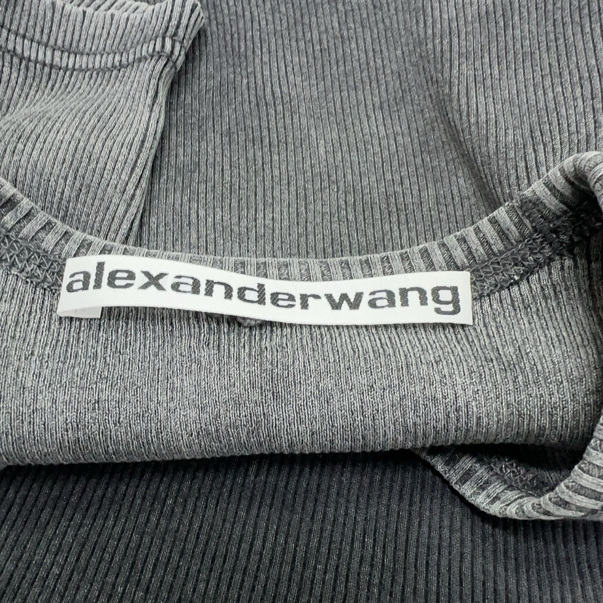 Alexander Wang Alexander Wang Crystal Logo Ribbed T-Shirt Size S Size S / US 4 / IT 40 - 3 Thumbnail