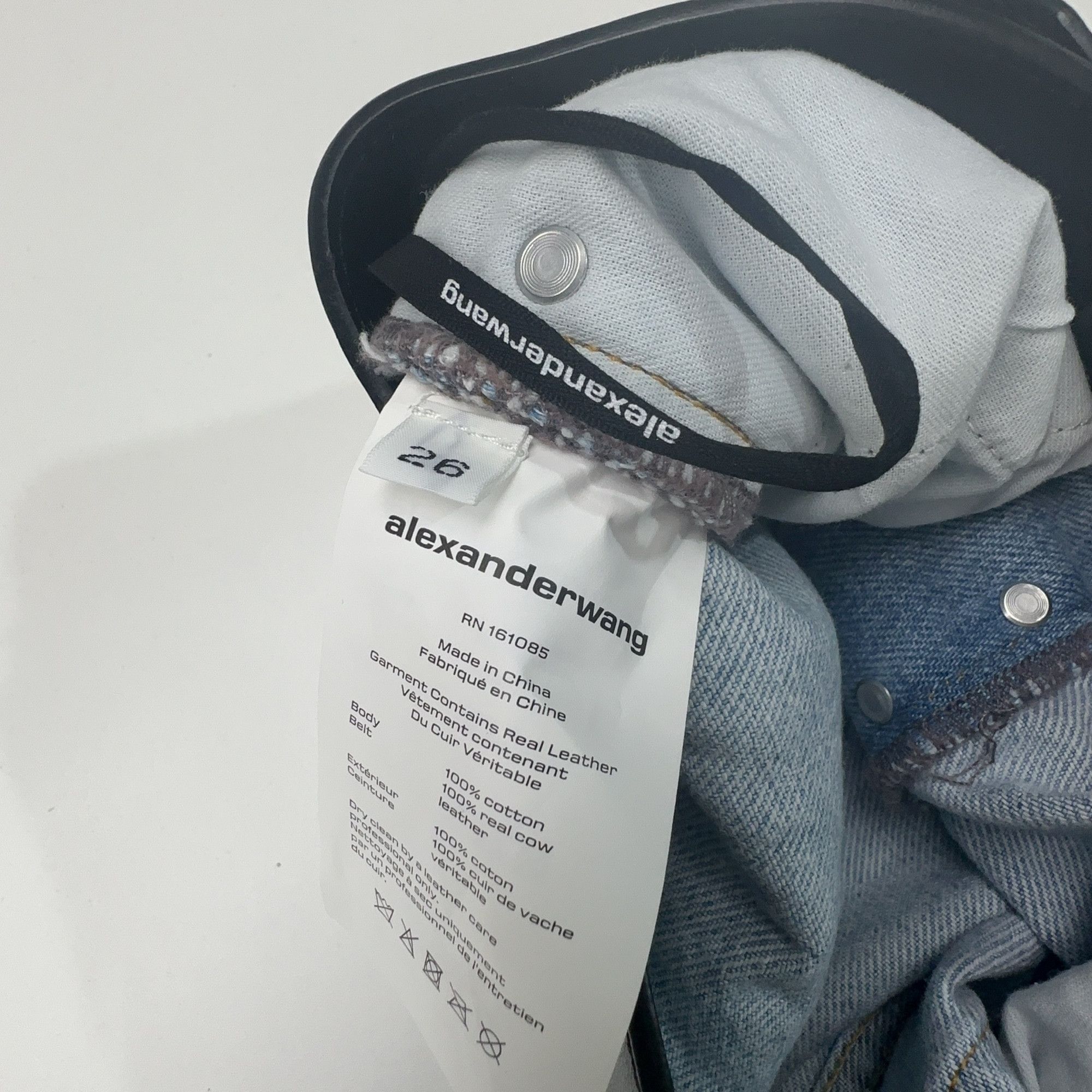 Alexander Wang Alexander Wang Leather Belted Jeans Size 26 Size 26" / US 2 / IT 38 - 4 Thumbnail