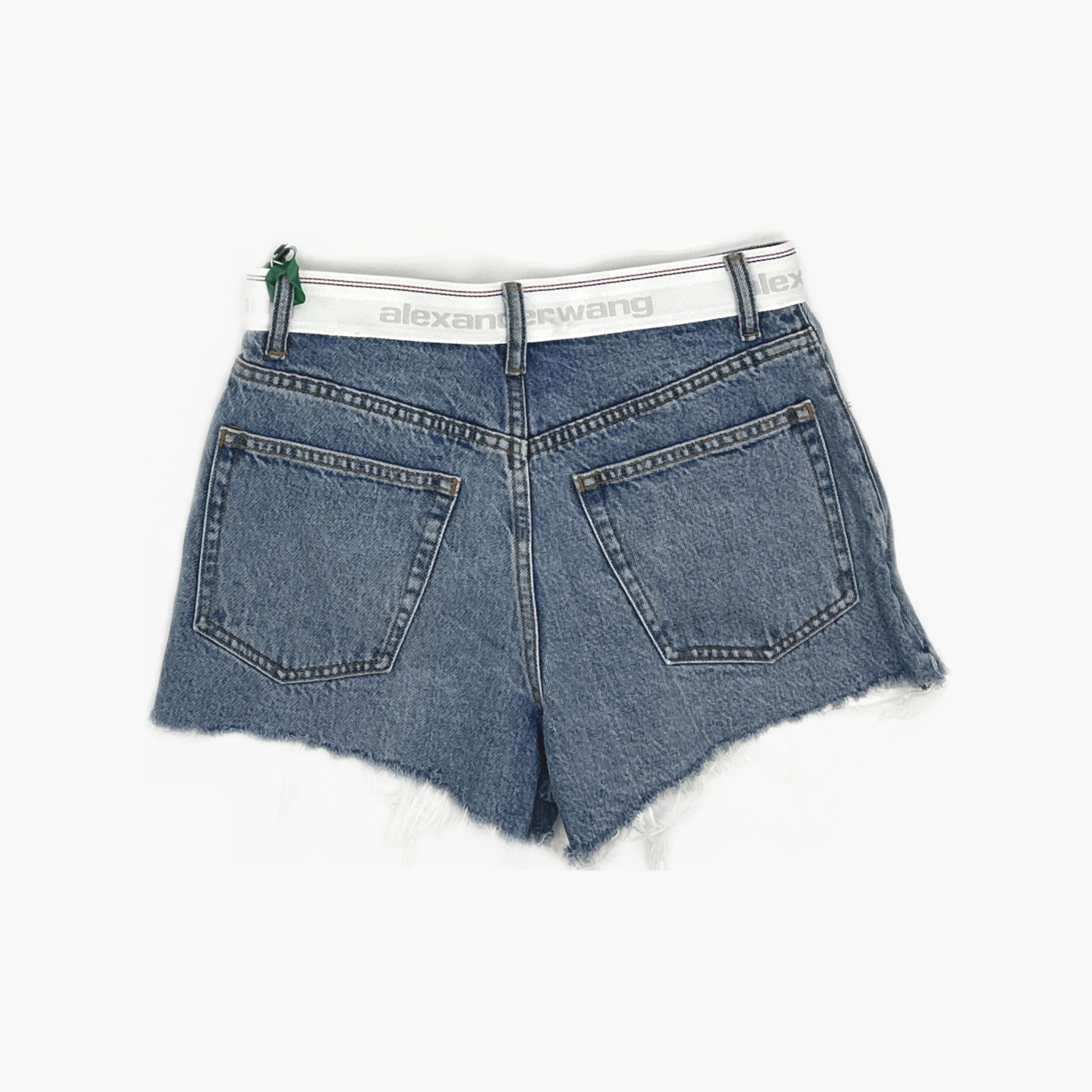 Alexander Wang Alexander Wang Logo Waistband Denim Shorts Size 27 Size 27" / US 4 / IT 40 - 2 Thumbnail