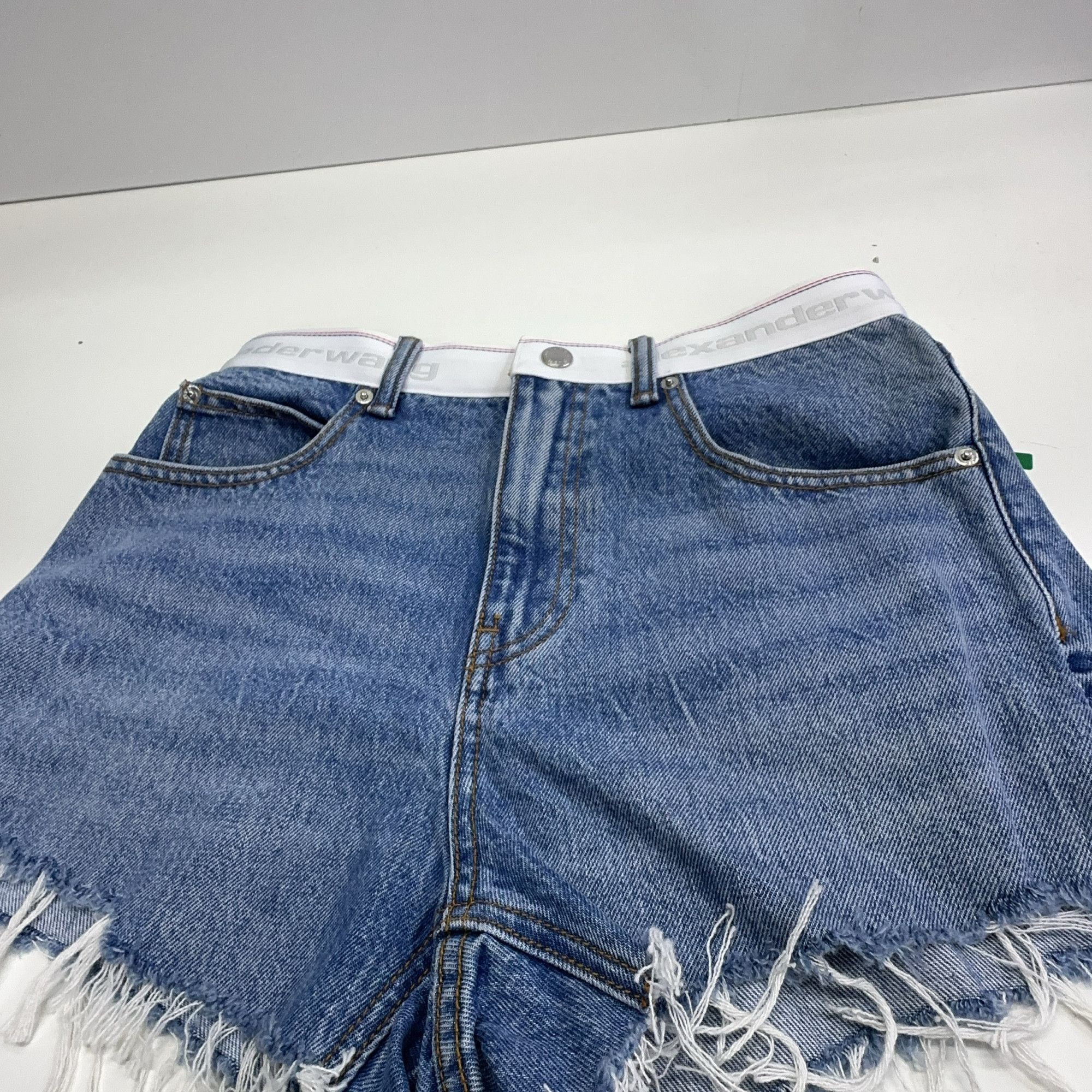 Alexander Wang Alexander Wang Logo Waistband Denim Shorts Size 27 Size 27" / US 4 / IT 40 - 7 Thumbnail