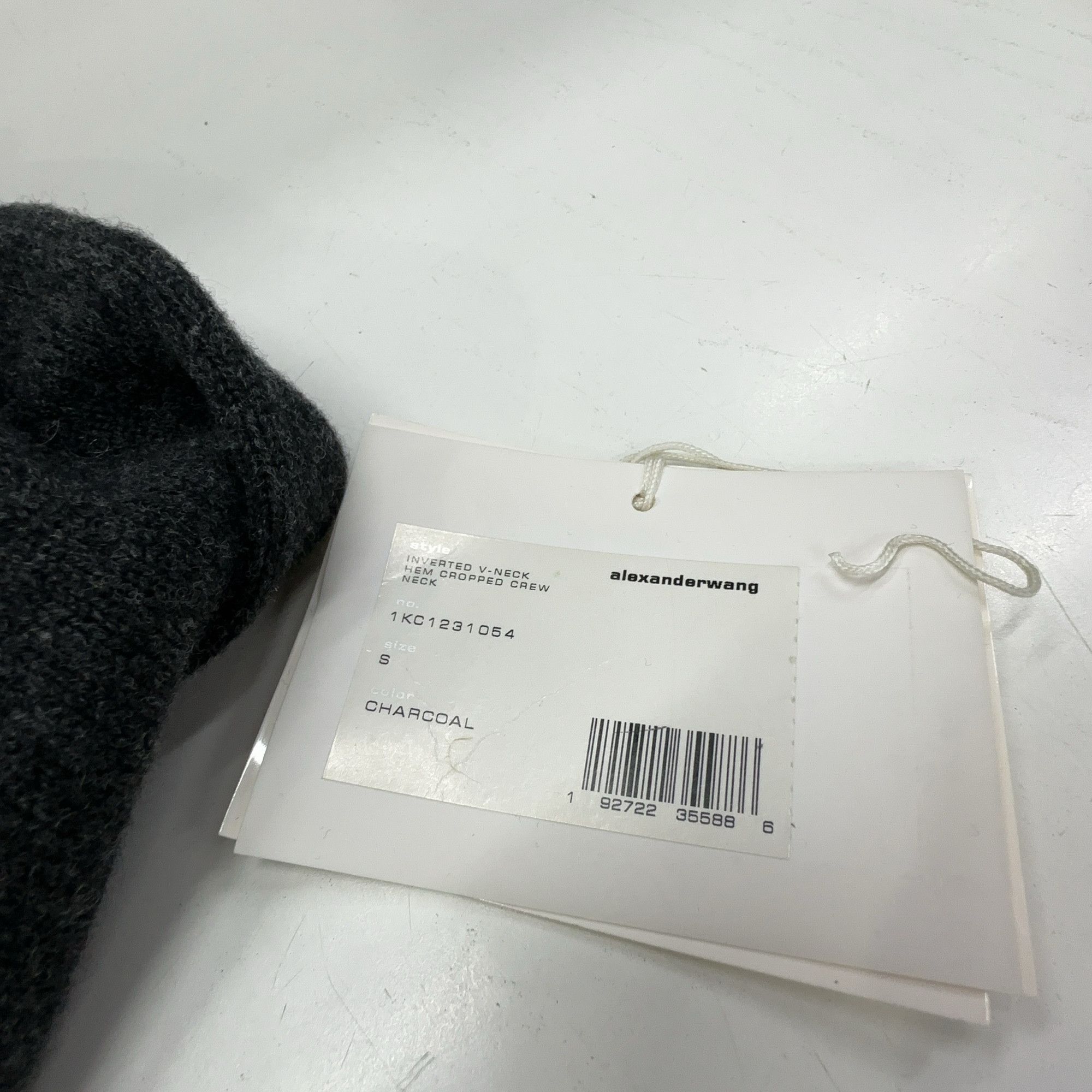Alexander Wang Alexander Wang Charcoal Wool Inverted V-Neck Sweater Size S Size S / US 4 / IT 40 - 5 Thumbnail