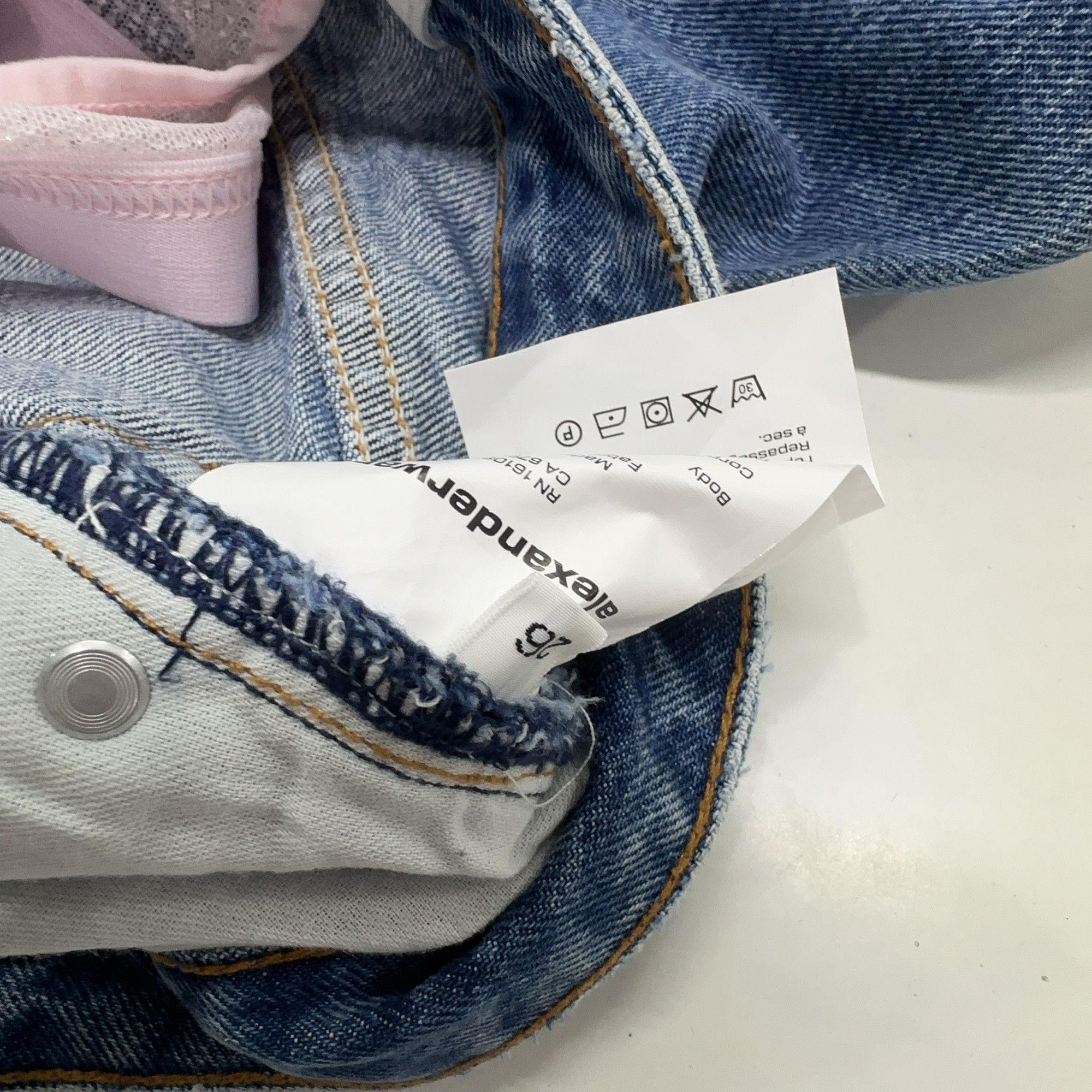 Alexander Wang Alexander Wang Mesh Waist Detail Jeans Size 26 Size 26" / US 2 / IT 38 - 5 Thumbnail