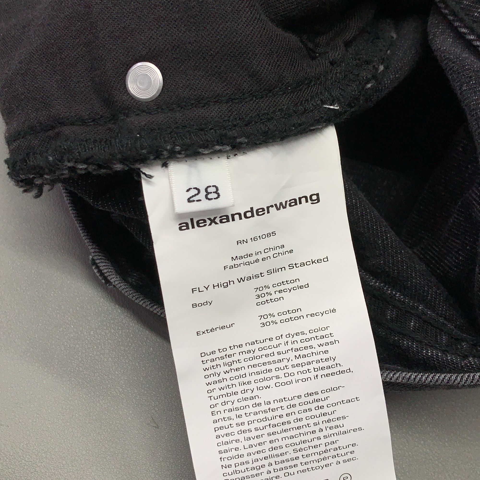 Alexander Wang Alexander Wang Black Logo Jeans Size 28 Size 28" / US 6 / IT 42 - 3 Thumbnail