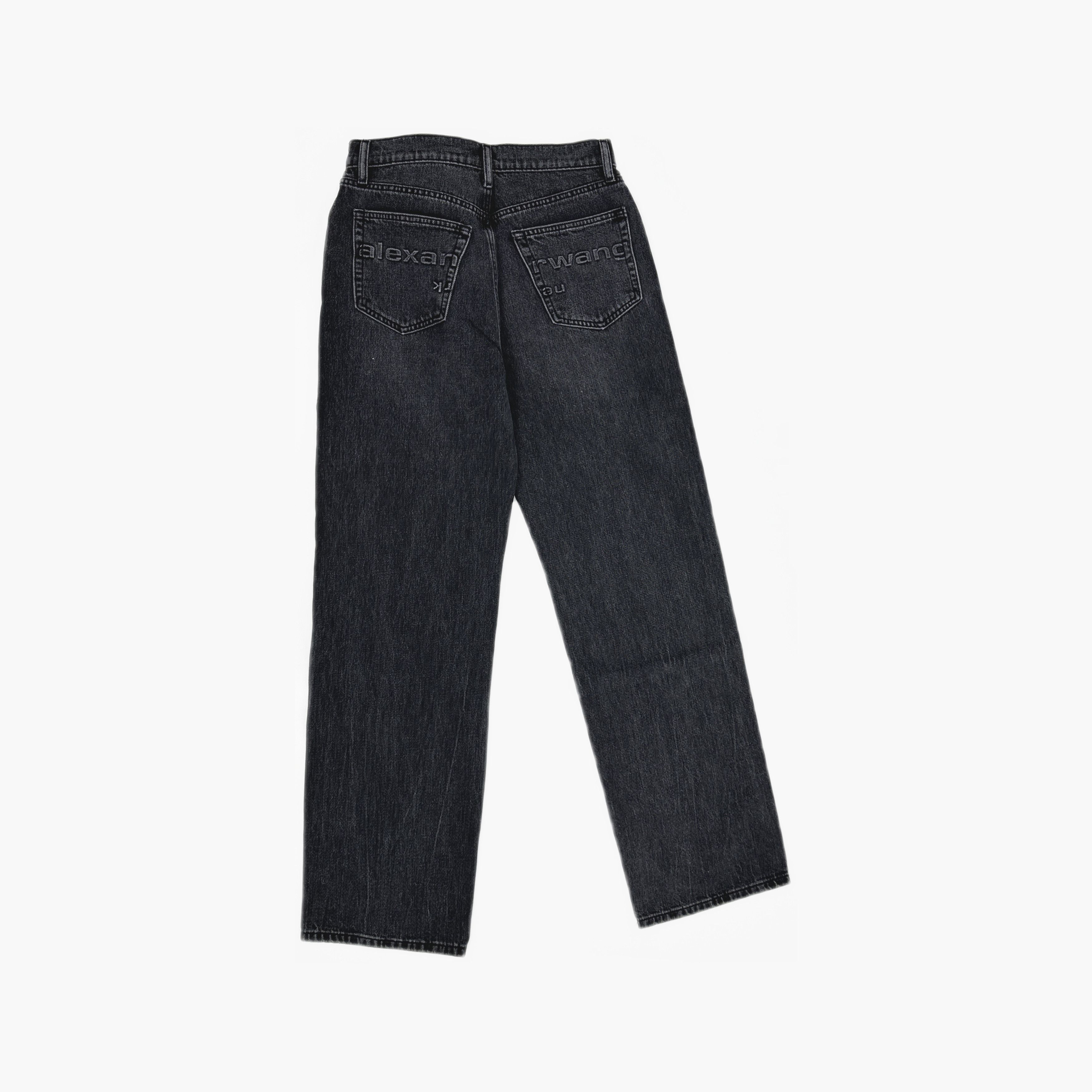 Alexander Wang Alexander Wang Black Logo Jeans Size 28 Size 28" / US 6 / IT 42 - 2 Thumbnail