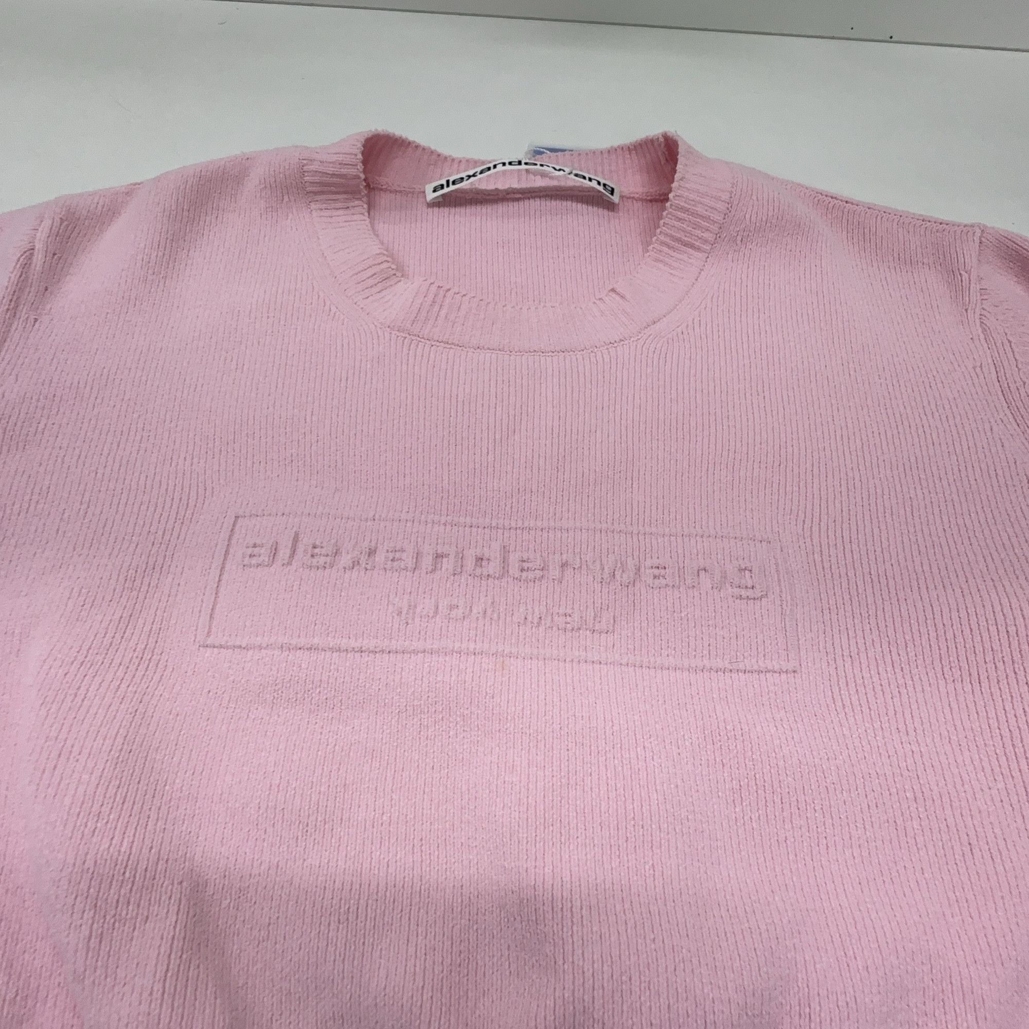 Alexander Wang Alexander Wang Embossed Logo Short Sleeve Top Size M Size M / US 6-8 / IT 42-44 - 7 Thumbnail