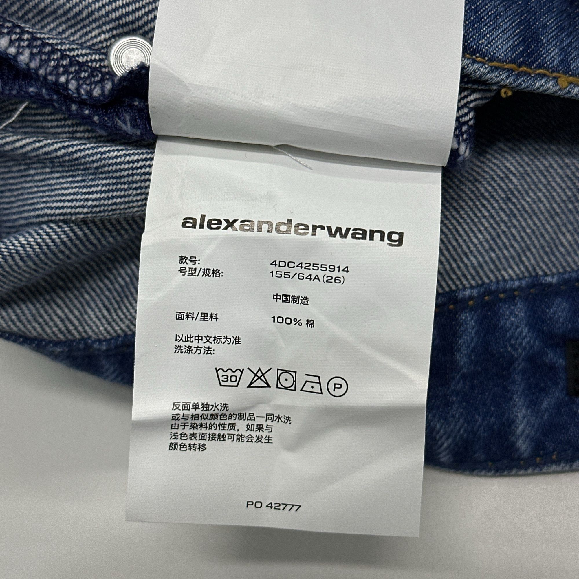 Alexander Wang Alexander Wang Denim Mini Skirt Size 26 Size 26" / US 2 / IT 38 - 4 Thumbnail