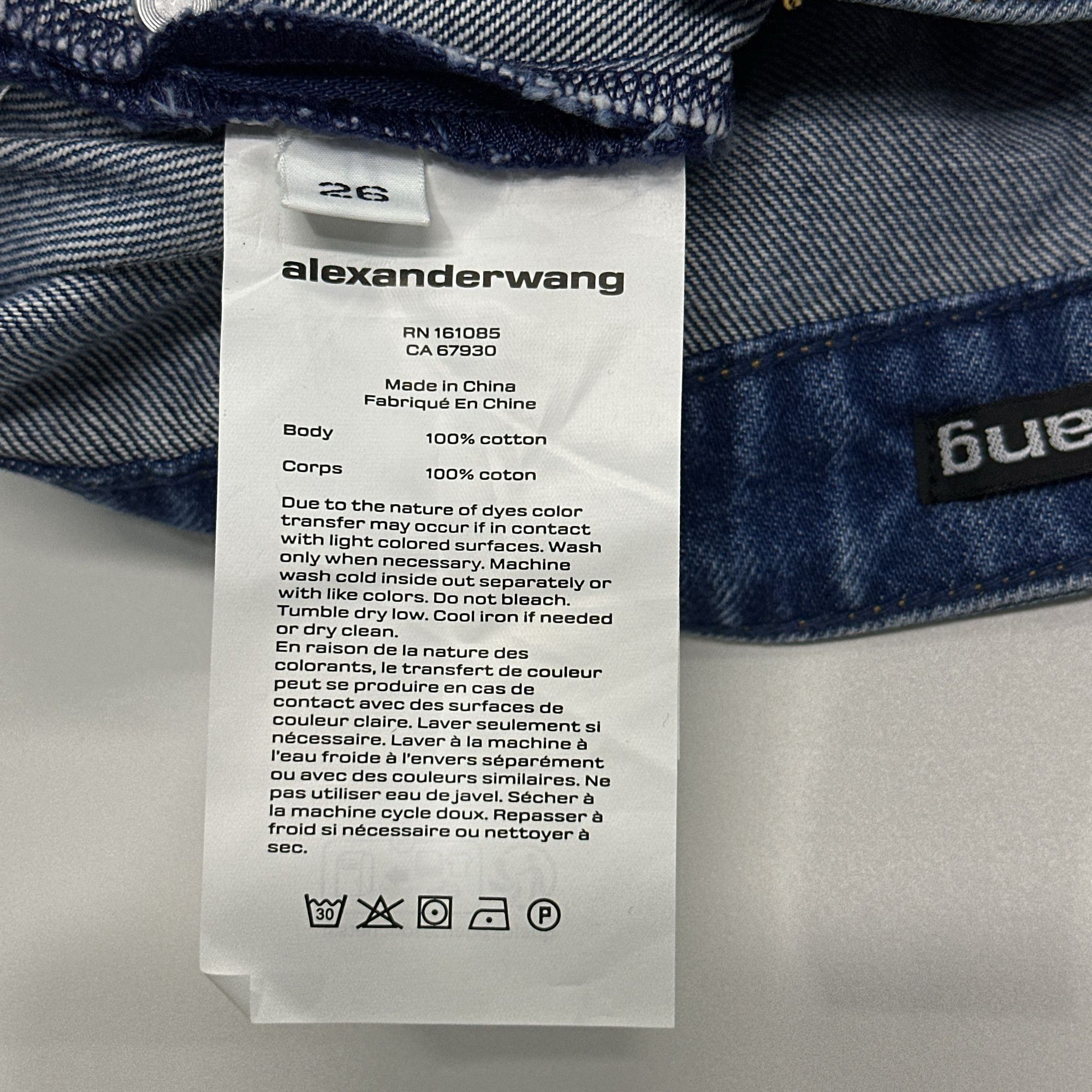 Alexander Wang Alexander Wang Denim Mini Skirt Size 26 Size 26" / US 2 / IT 38 - 3 Thumbnail
