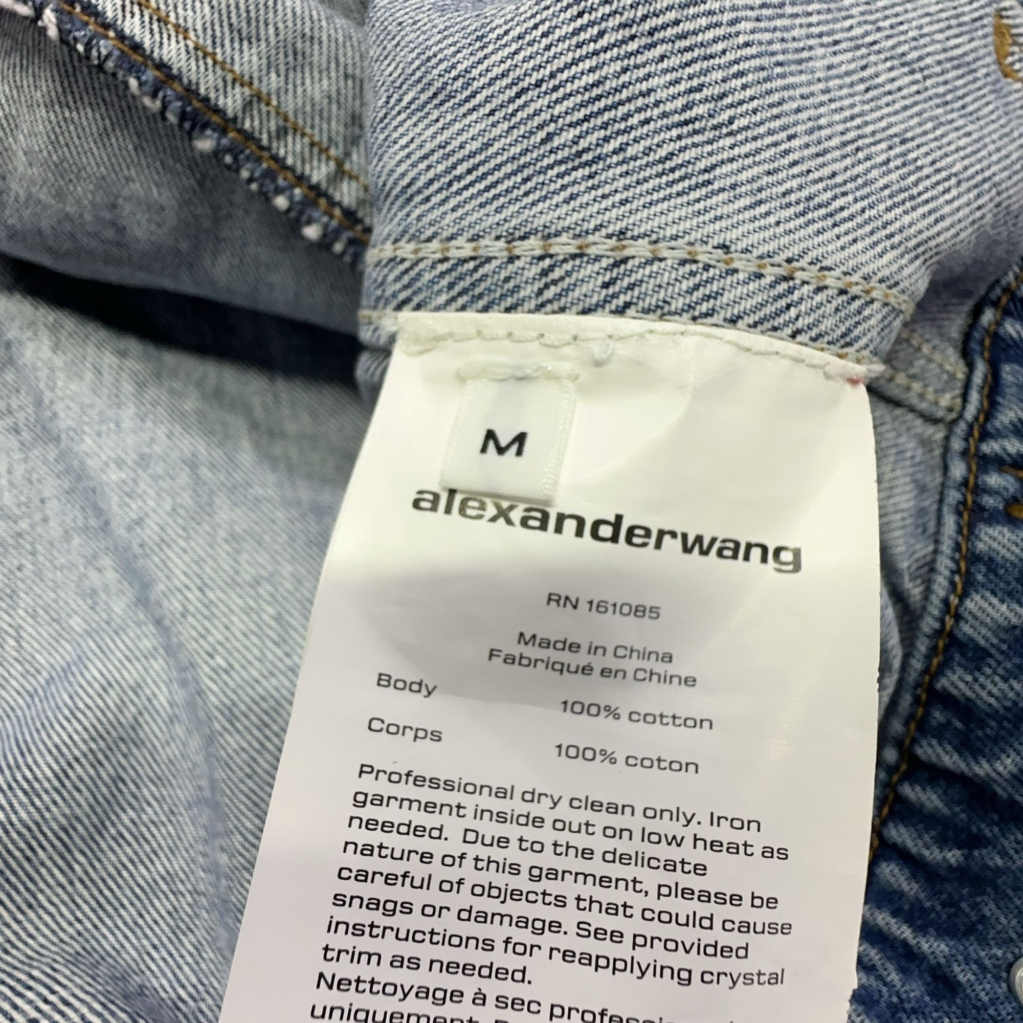 Alexander Wang Alexander Wang Crystal Cuff Denim Jacket Size M Size M / US 6-8 / IT 42-44 - 3 Thumbnail
